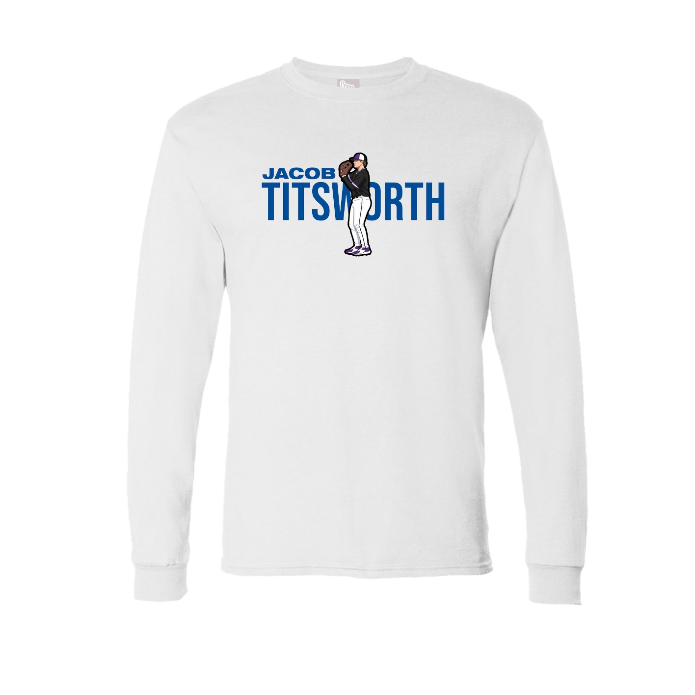 Long Sleeve Tee — Player Name in White