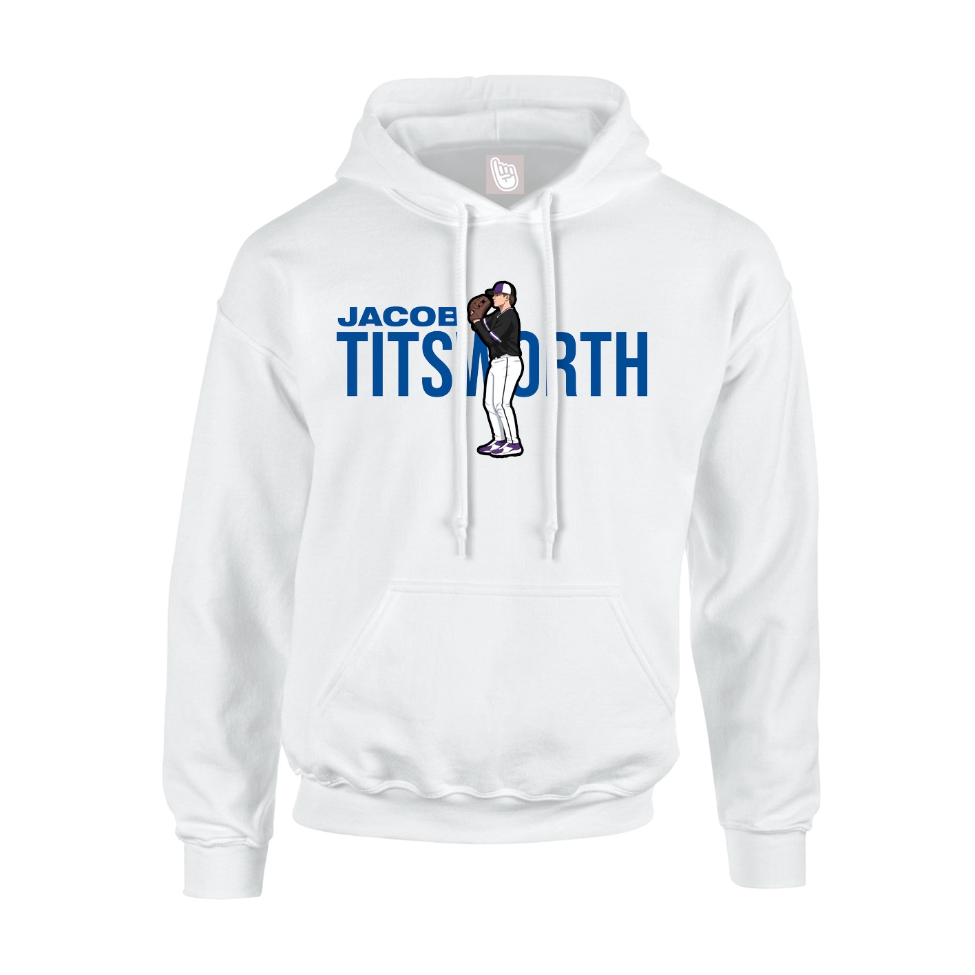 Youth Hoodie — Player Name in White