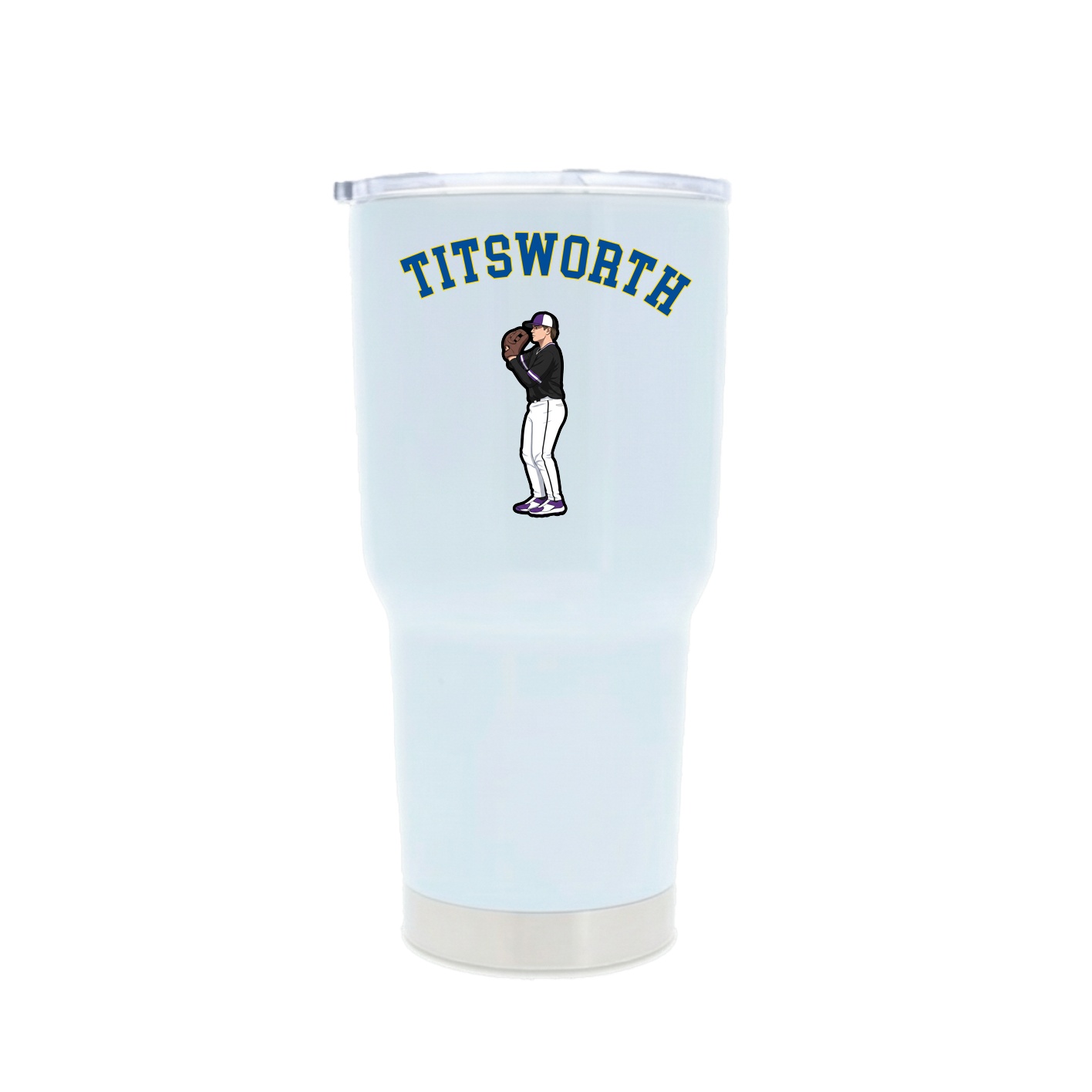 30oz Stainless Steel Tumbler — Shirsey Arch in White