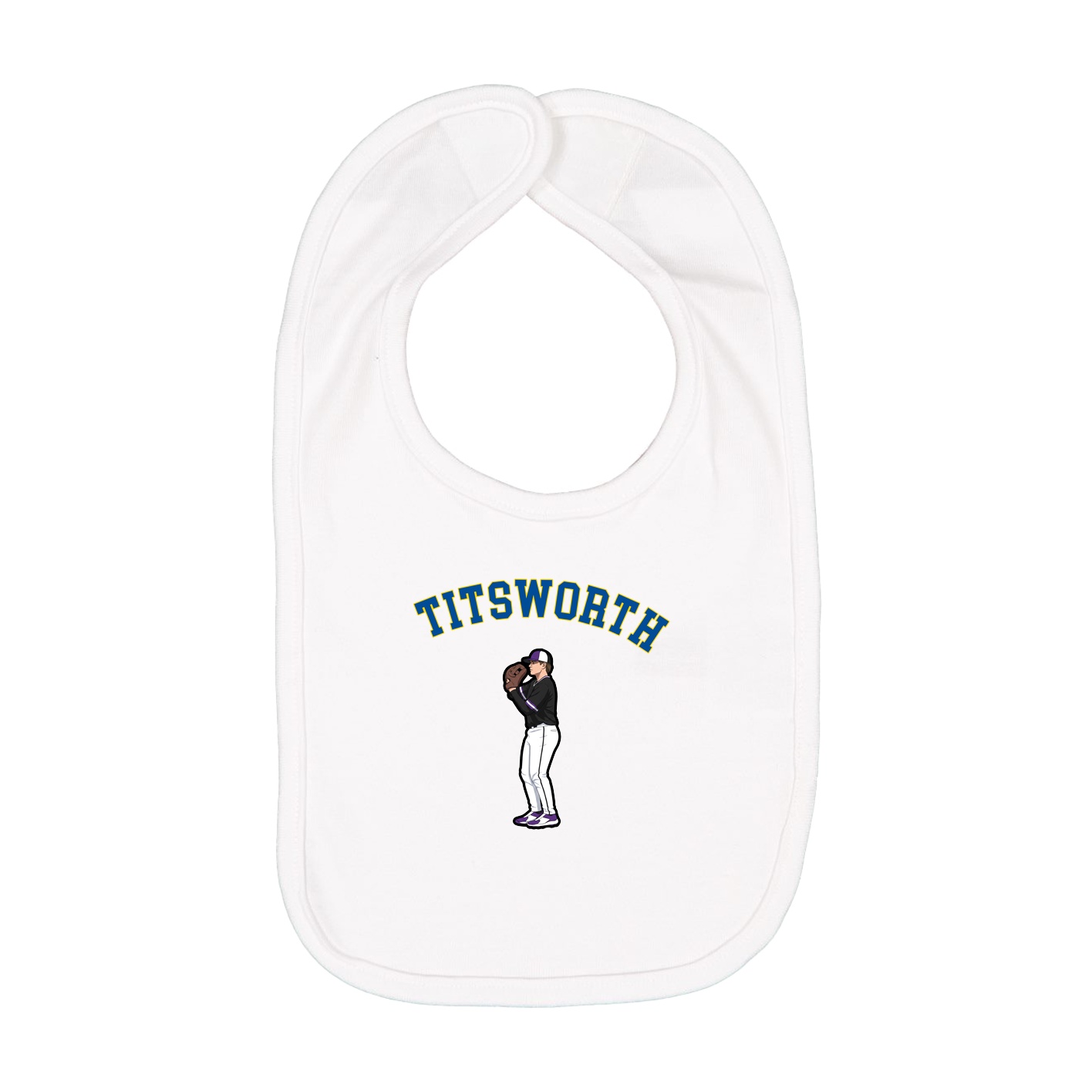 Infant Bib — Shirsey Arch in White