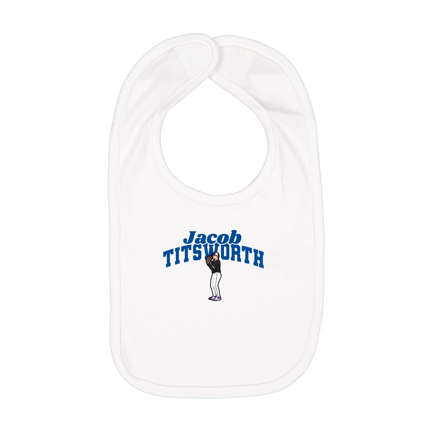 Infant Bib — Signature Arch in White