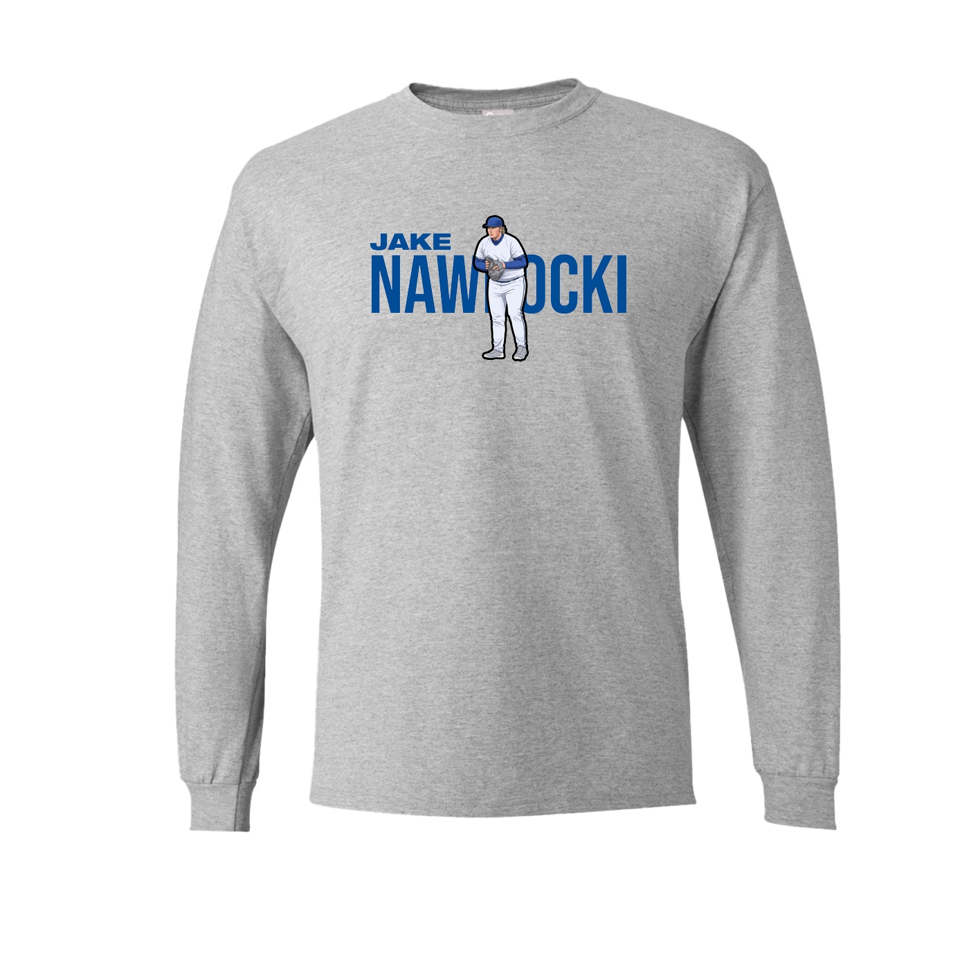 Long Sleeve Tee — Player Name in Grey