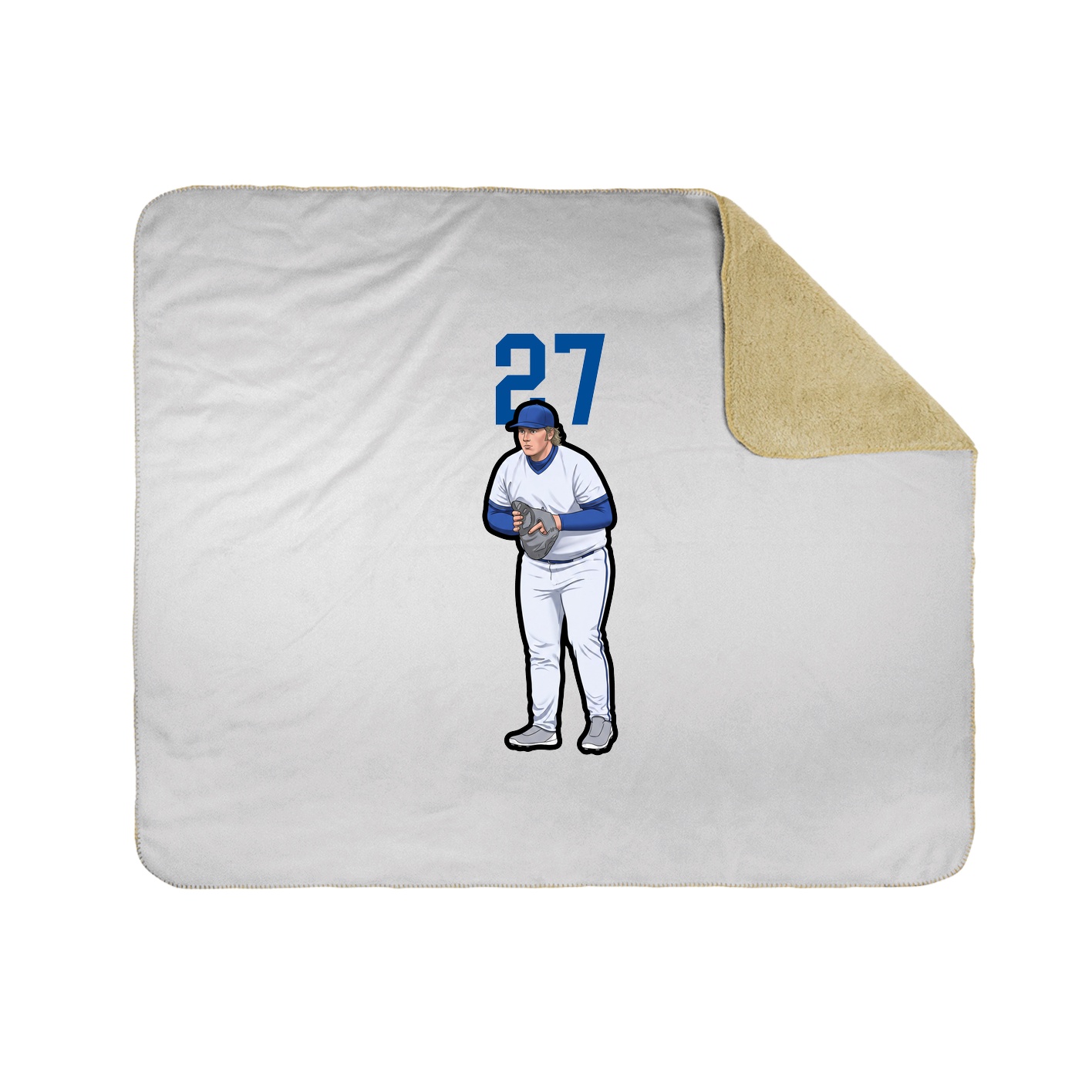 Throw Blanket — Number Top in White