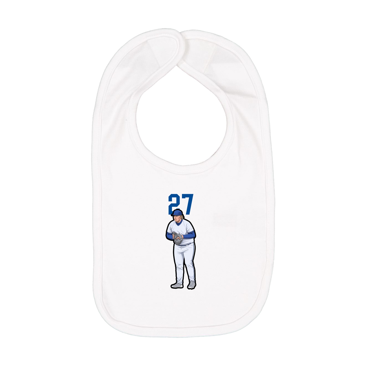Infant Bib — Number Top in White