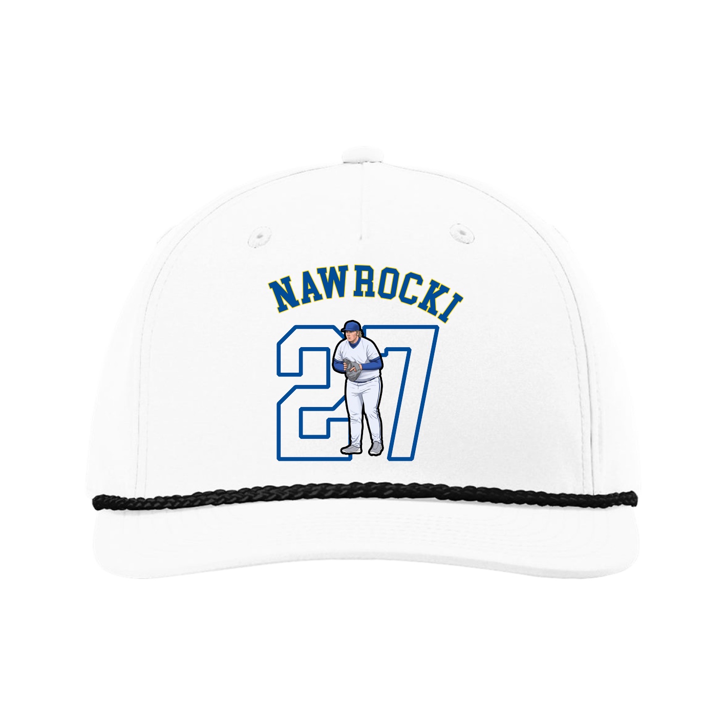 Five-Panel Classic Rope Cap — Shirsey Arch in White