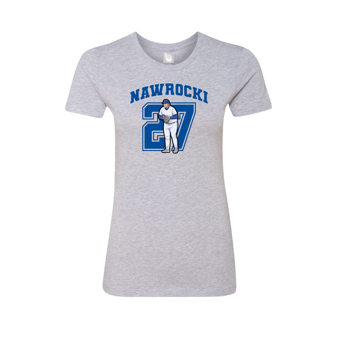 Fitted Women's Tee — Number in Grey
