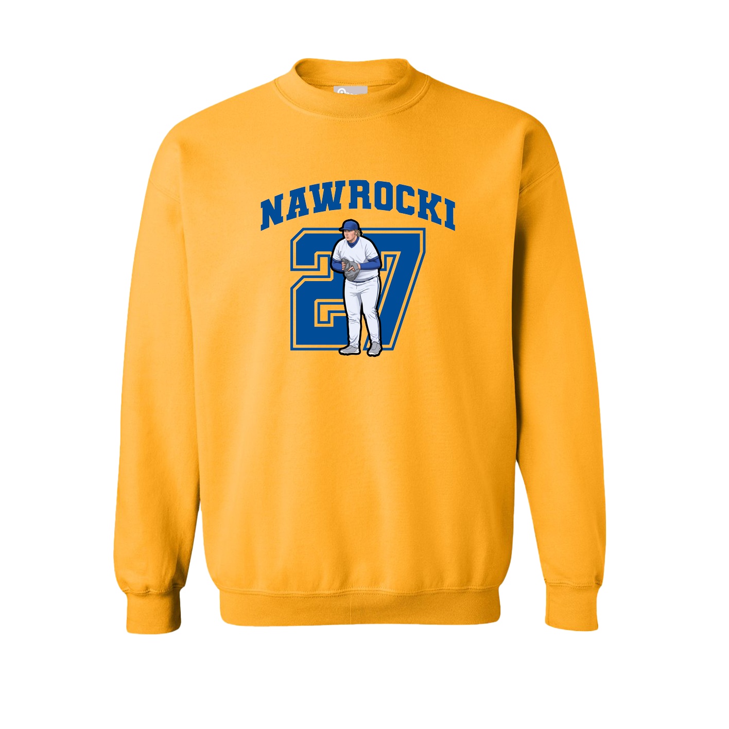 Fleece Crew — Number in Gold