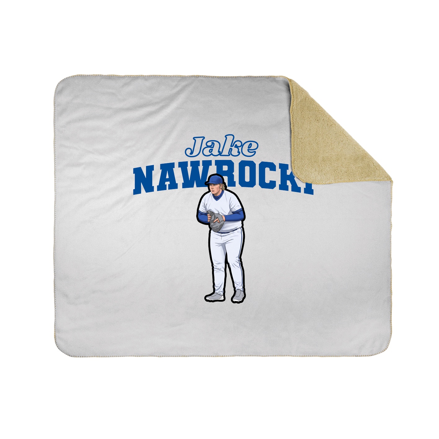 Throw Blanket — Name Arch in White