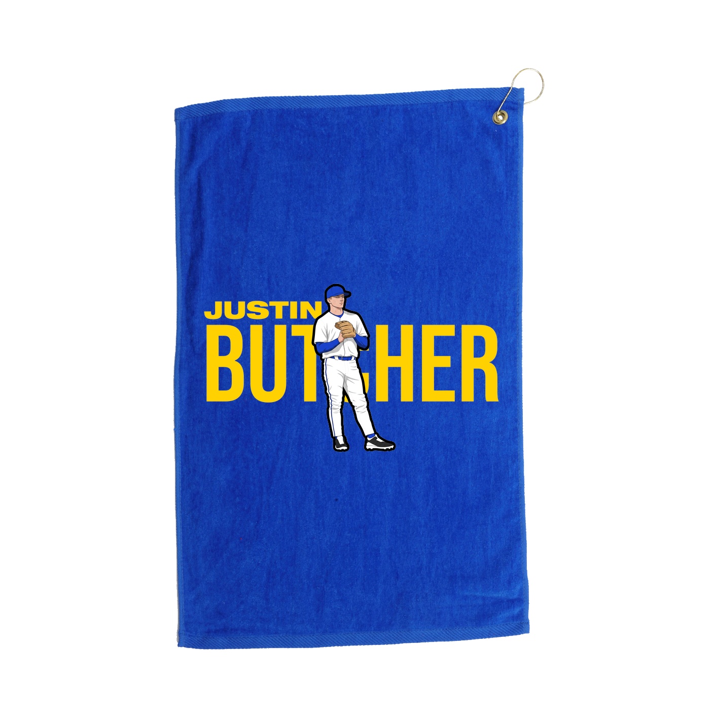 Golf Towel — Player Name in Royal