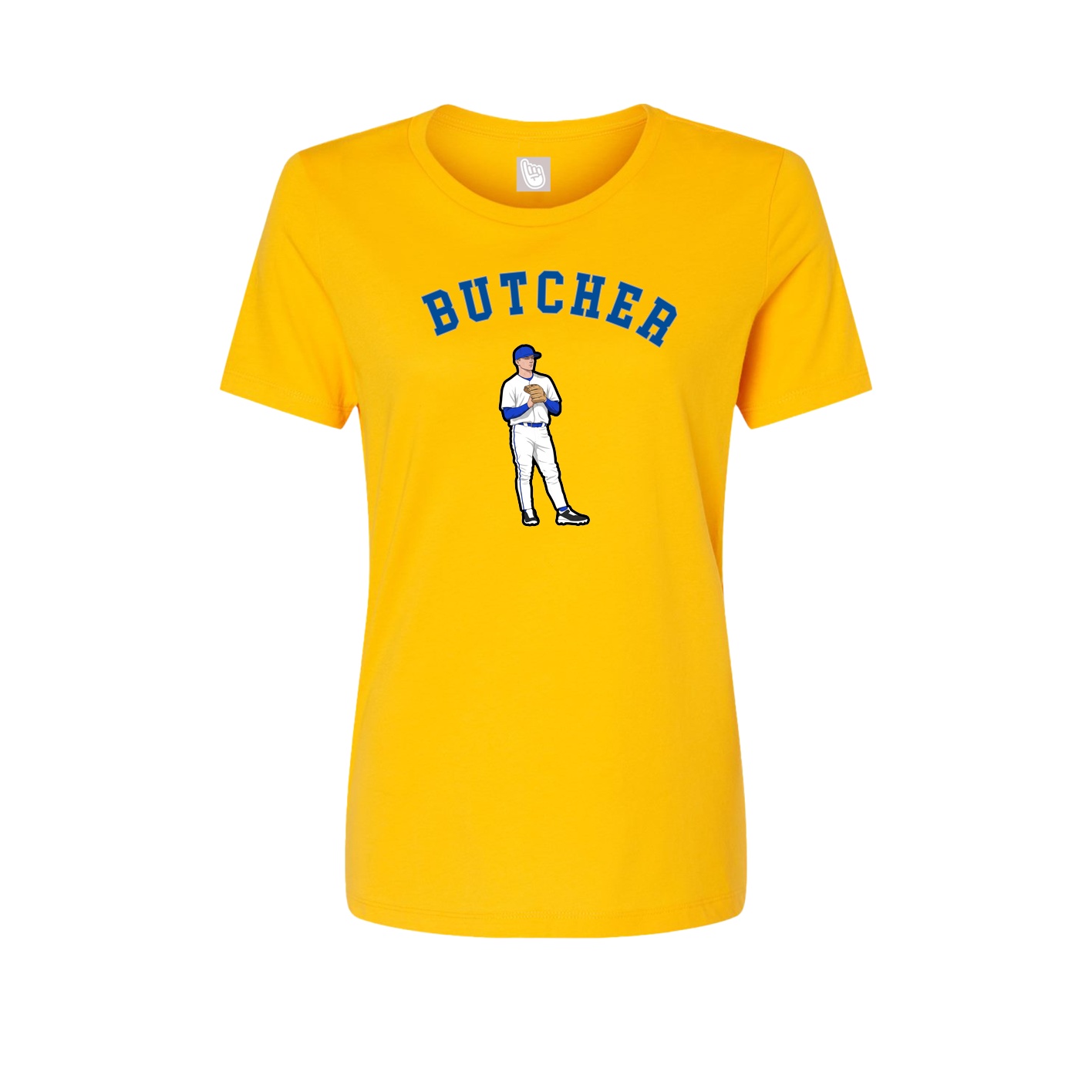 Fitted Women's Tee — Shirsey Arch in Gold