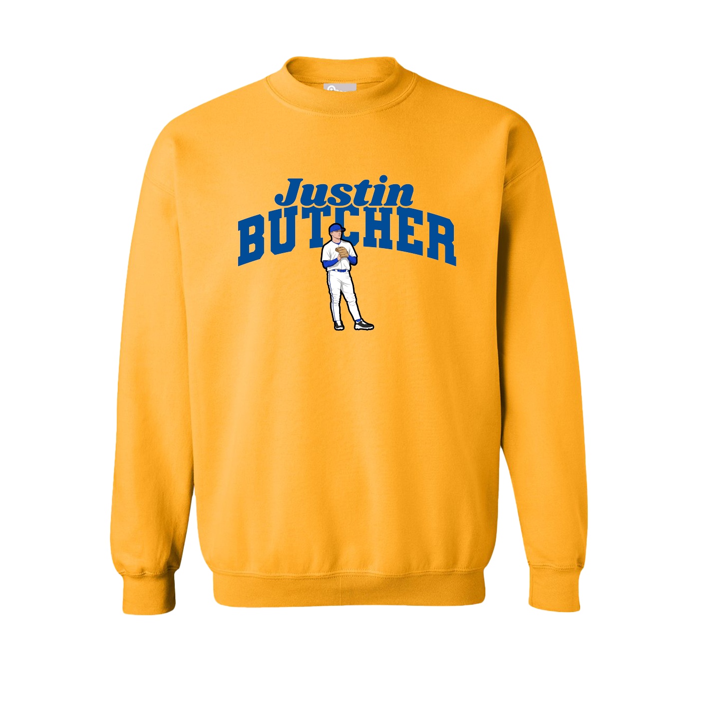 Fleece Crew — Signature Arch in Gold
