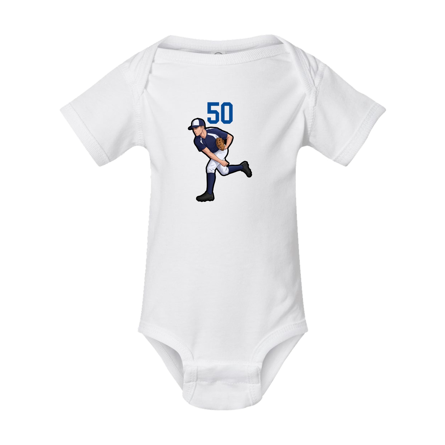 Baby Onesie — Number Top in White