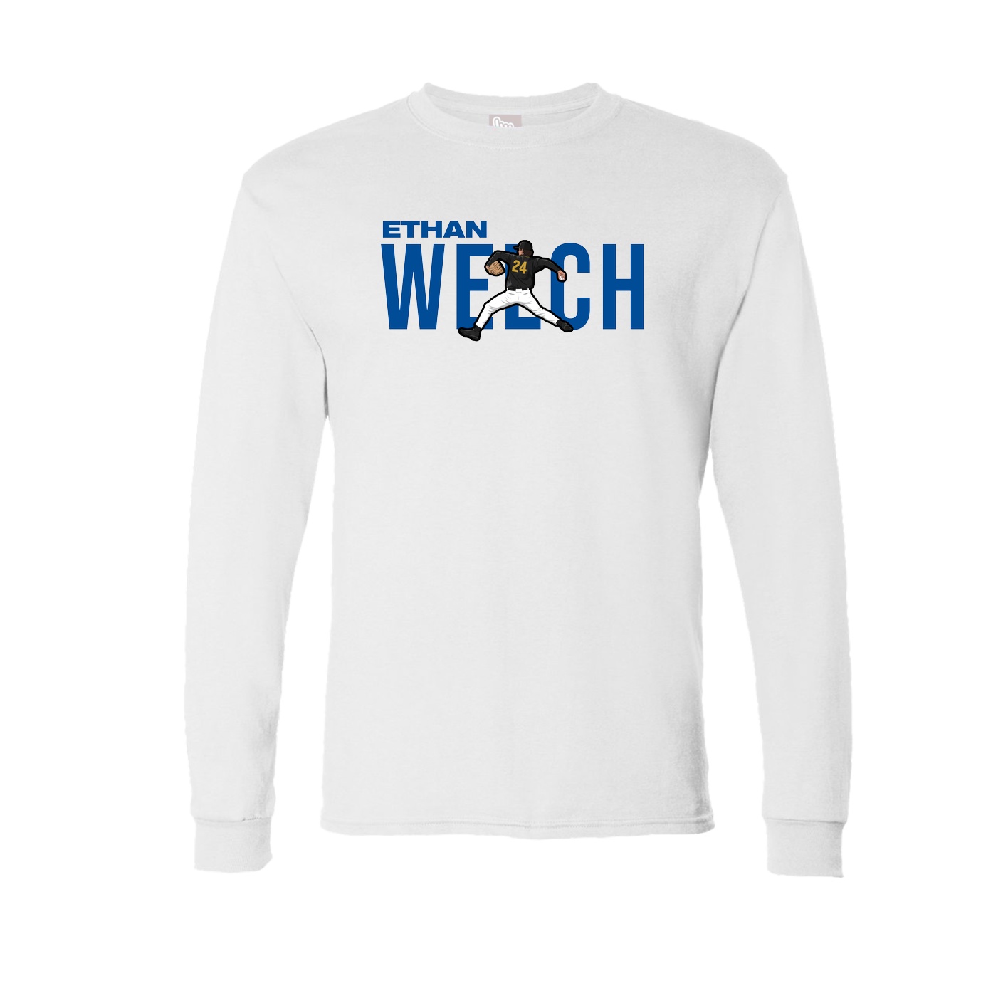 Long Sleeve Tee — Player Name in White