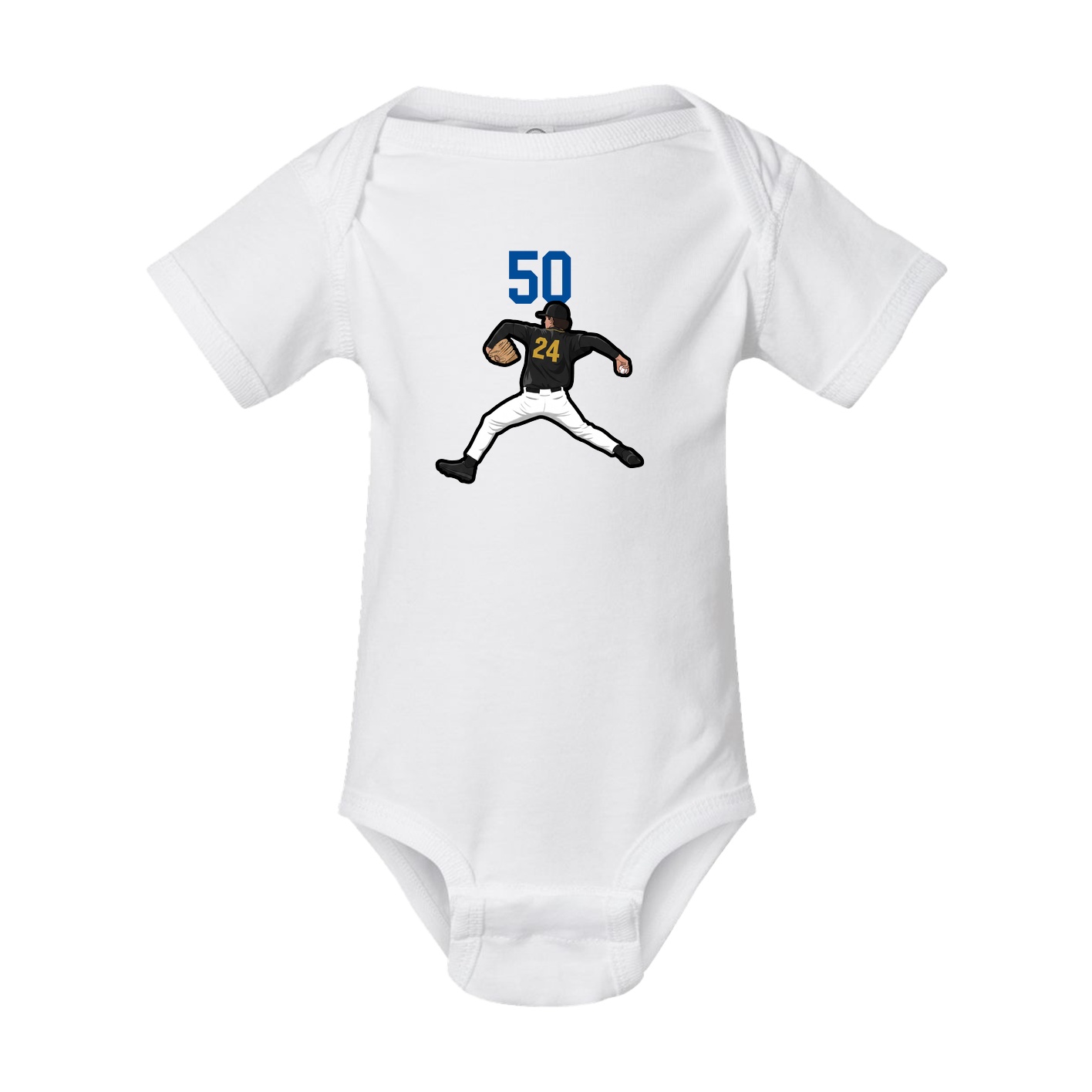 Baby Onesie — Number Top in White