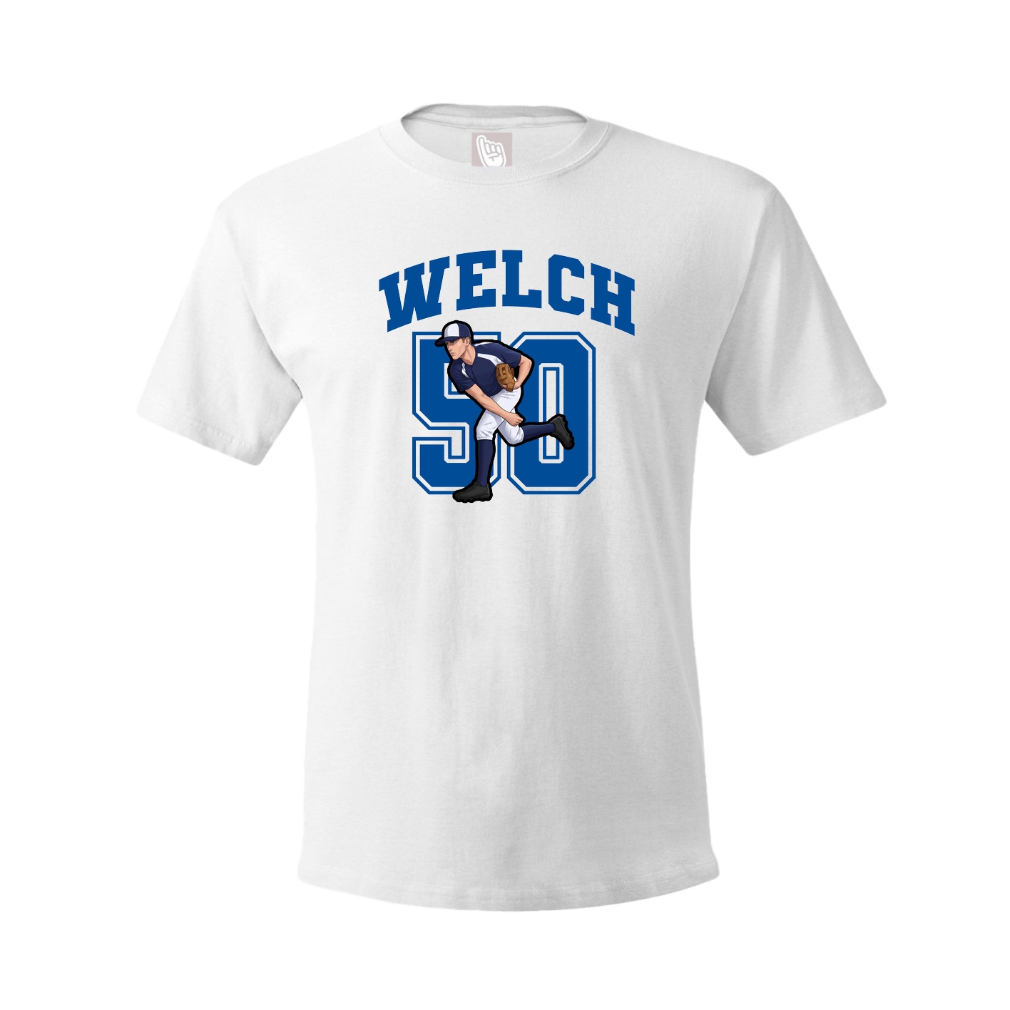 Youth Tee — Number in White