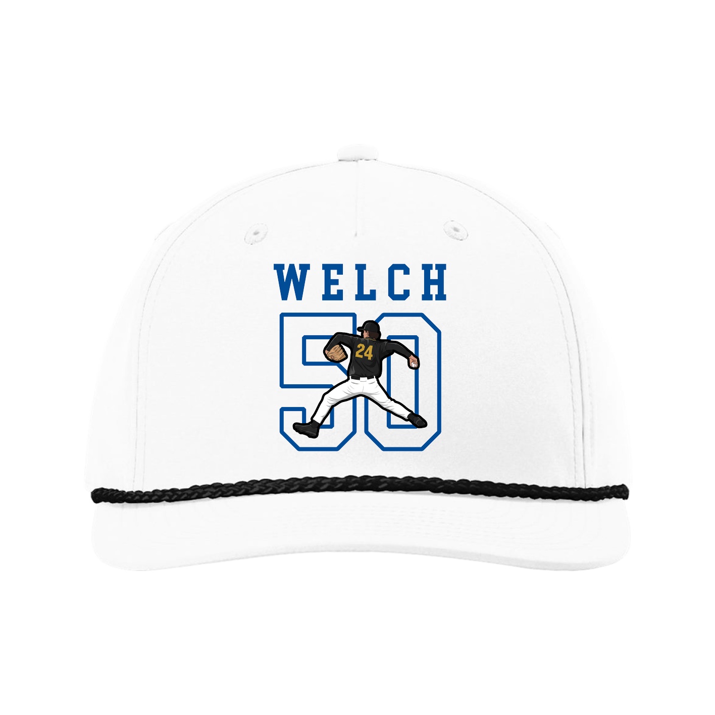 Five-Panel Classic Rope Cap — Shirsey in White
