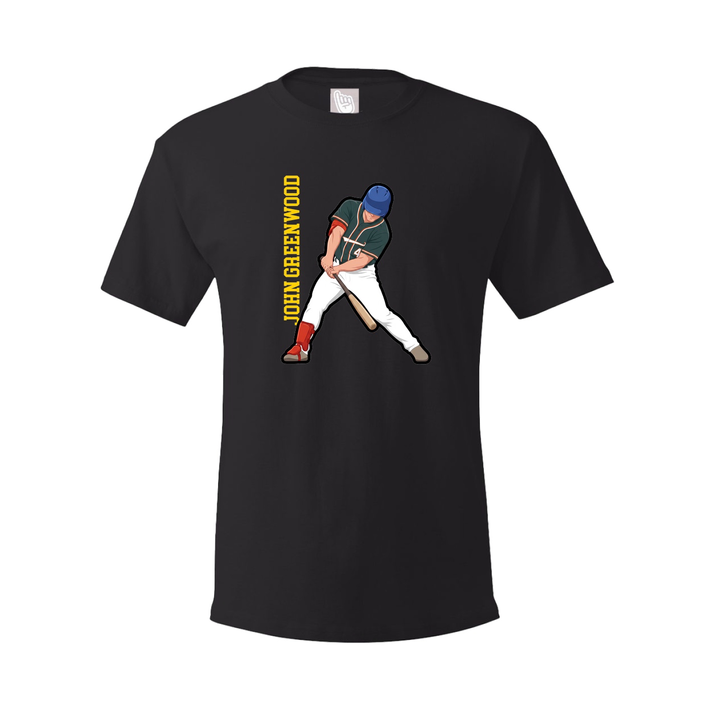 Youth Tee — Name Vertical in Black