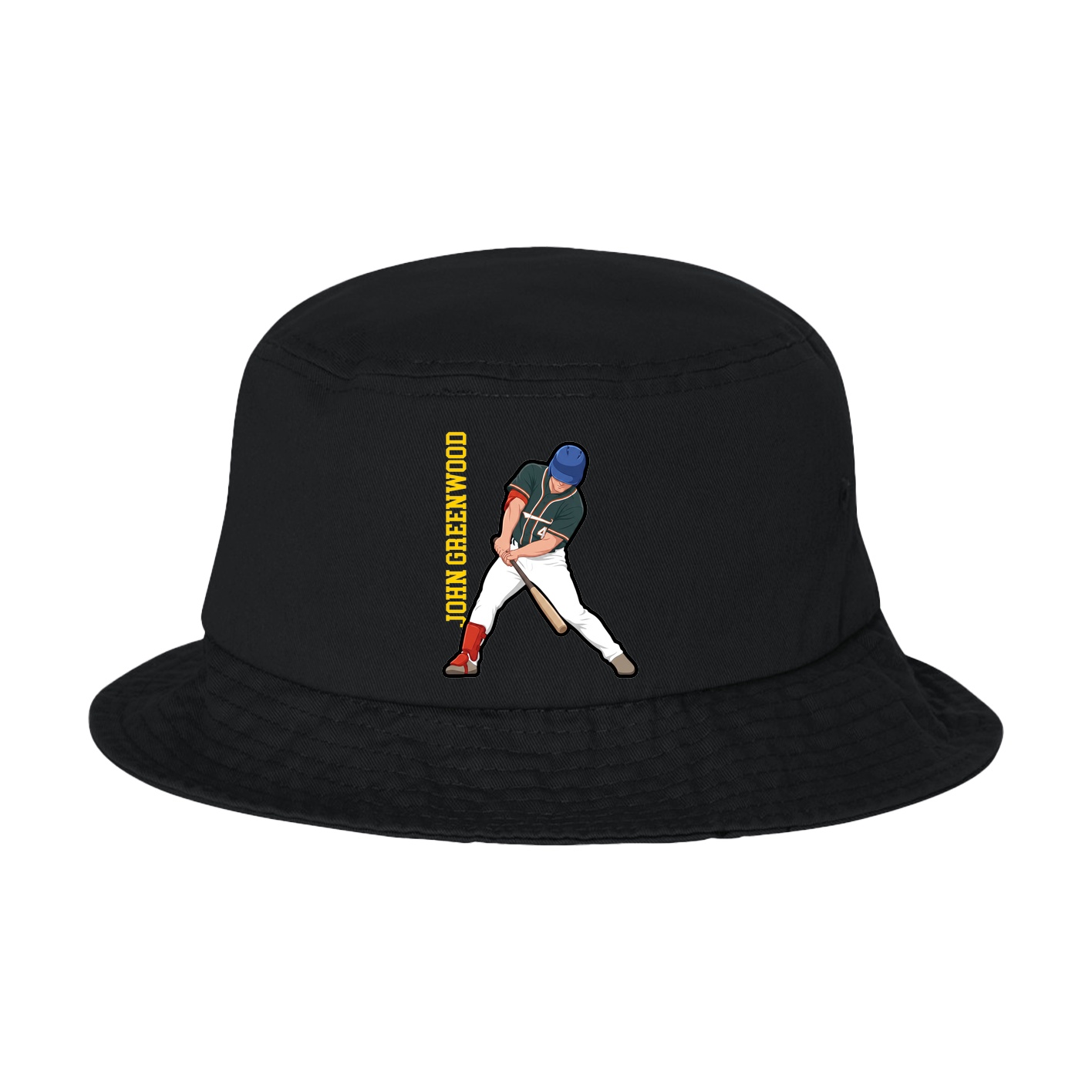 Bucket Cap — Name Vertical in Black