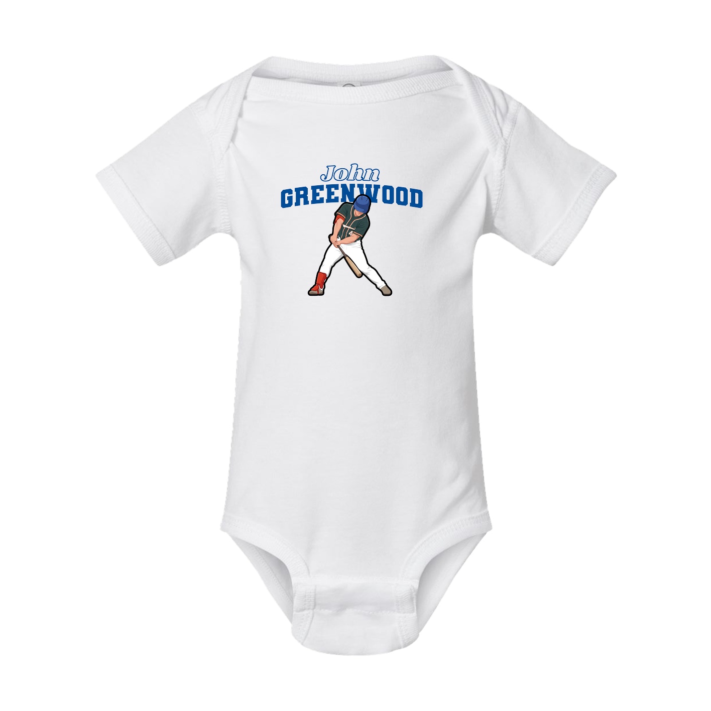 Baby Onesie — Name Arch in White