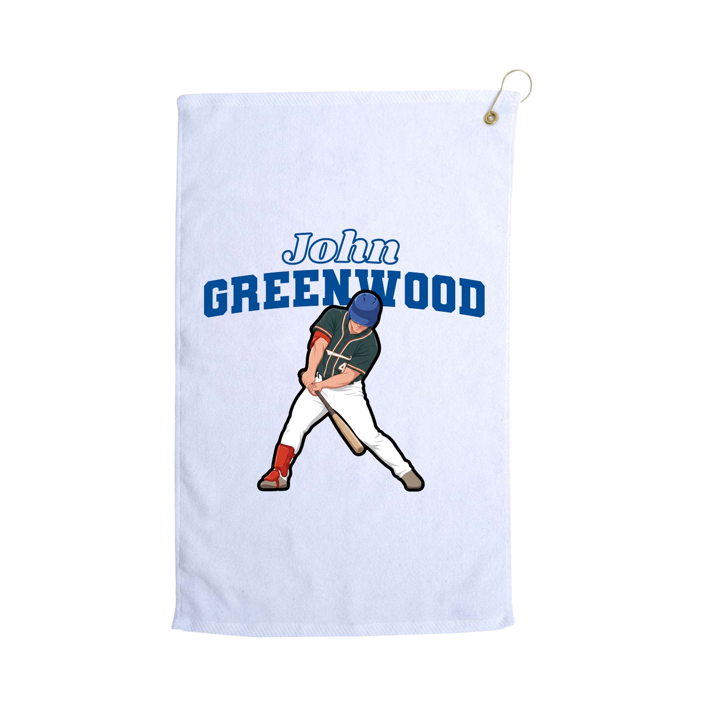 Golf Towel — Name Arch in White
