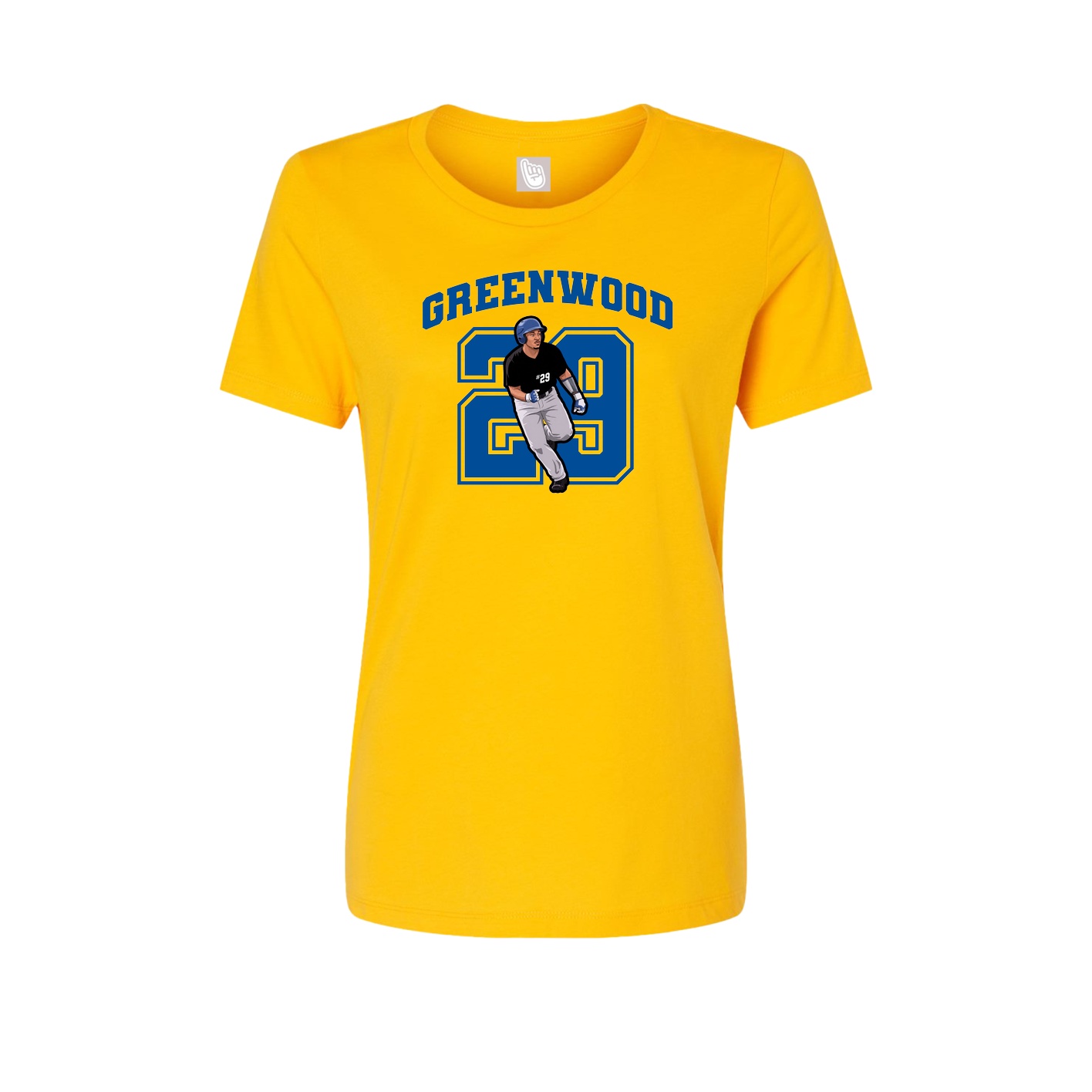 Fitted Women's Tee — Number in Gold