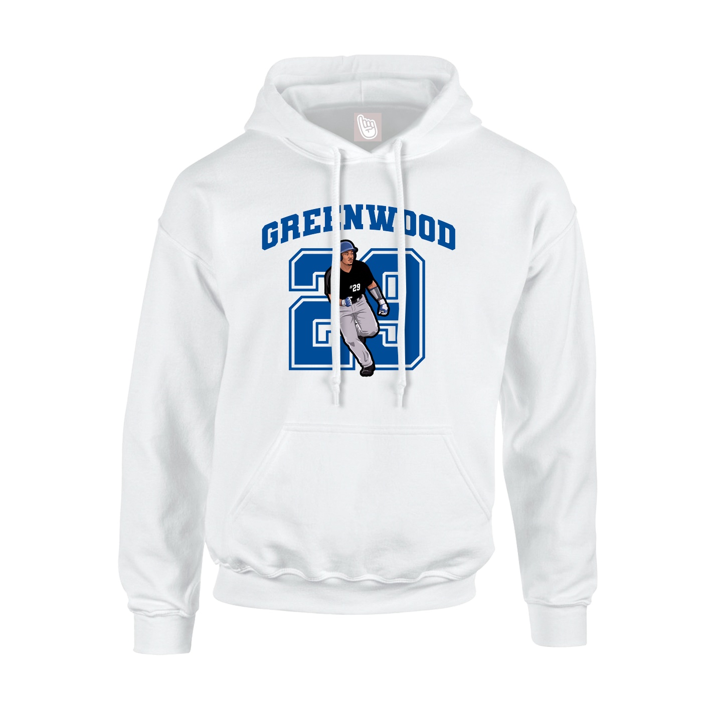 Hoodie — Number in White
