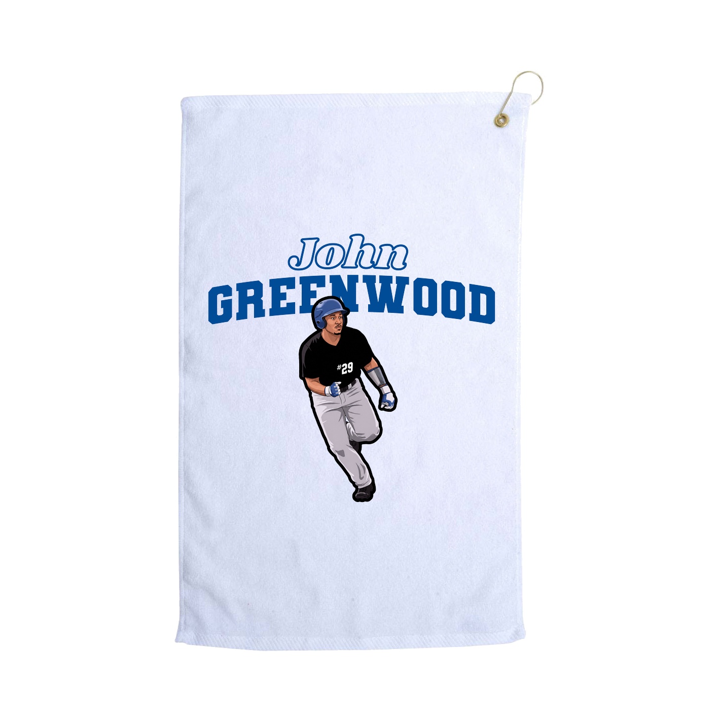 Golf Towel — Name Arch in White