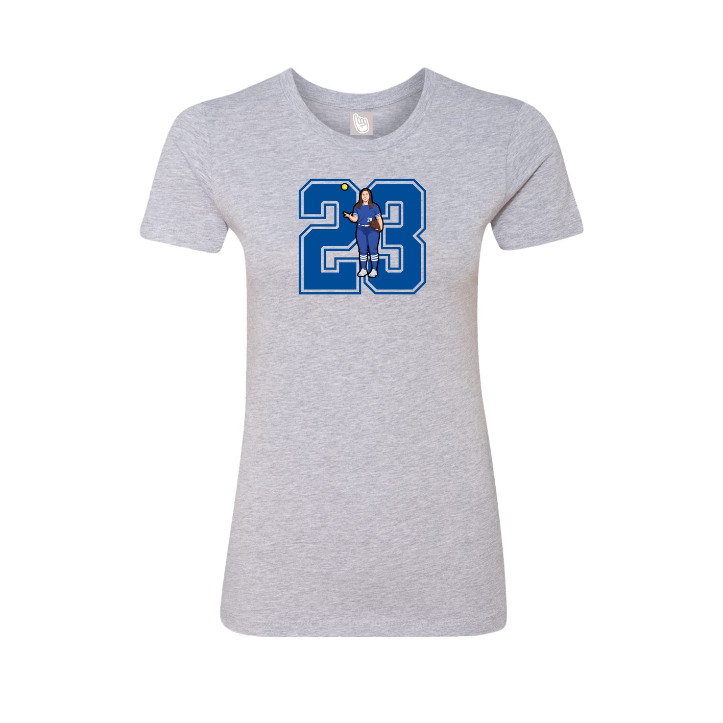 Womens Tee — Number in Grey