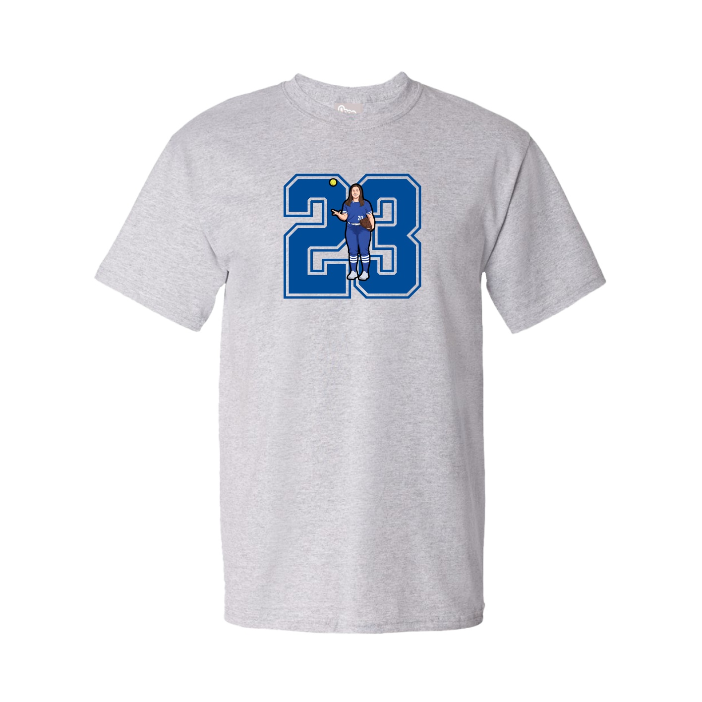 Youth Tee — Number in Grey