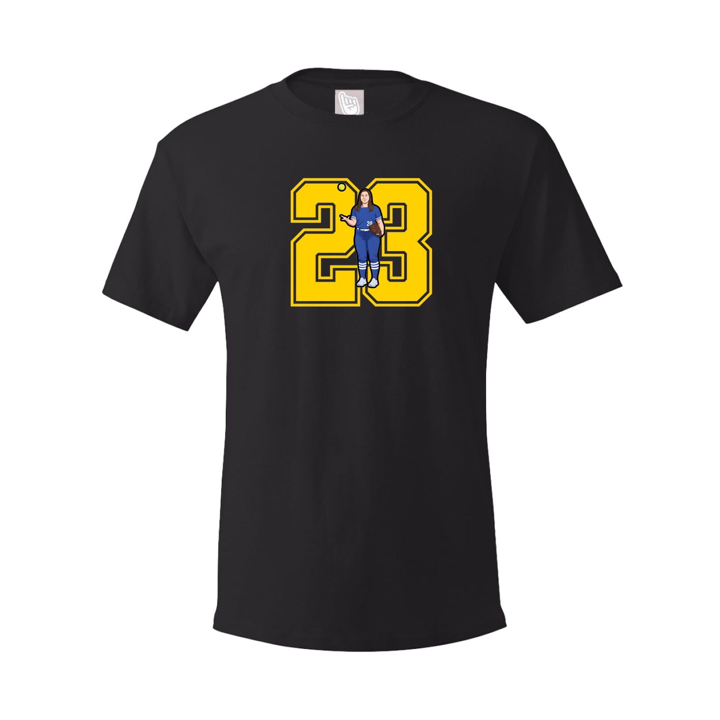 Youth Tee — Number in Black