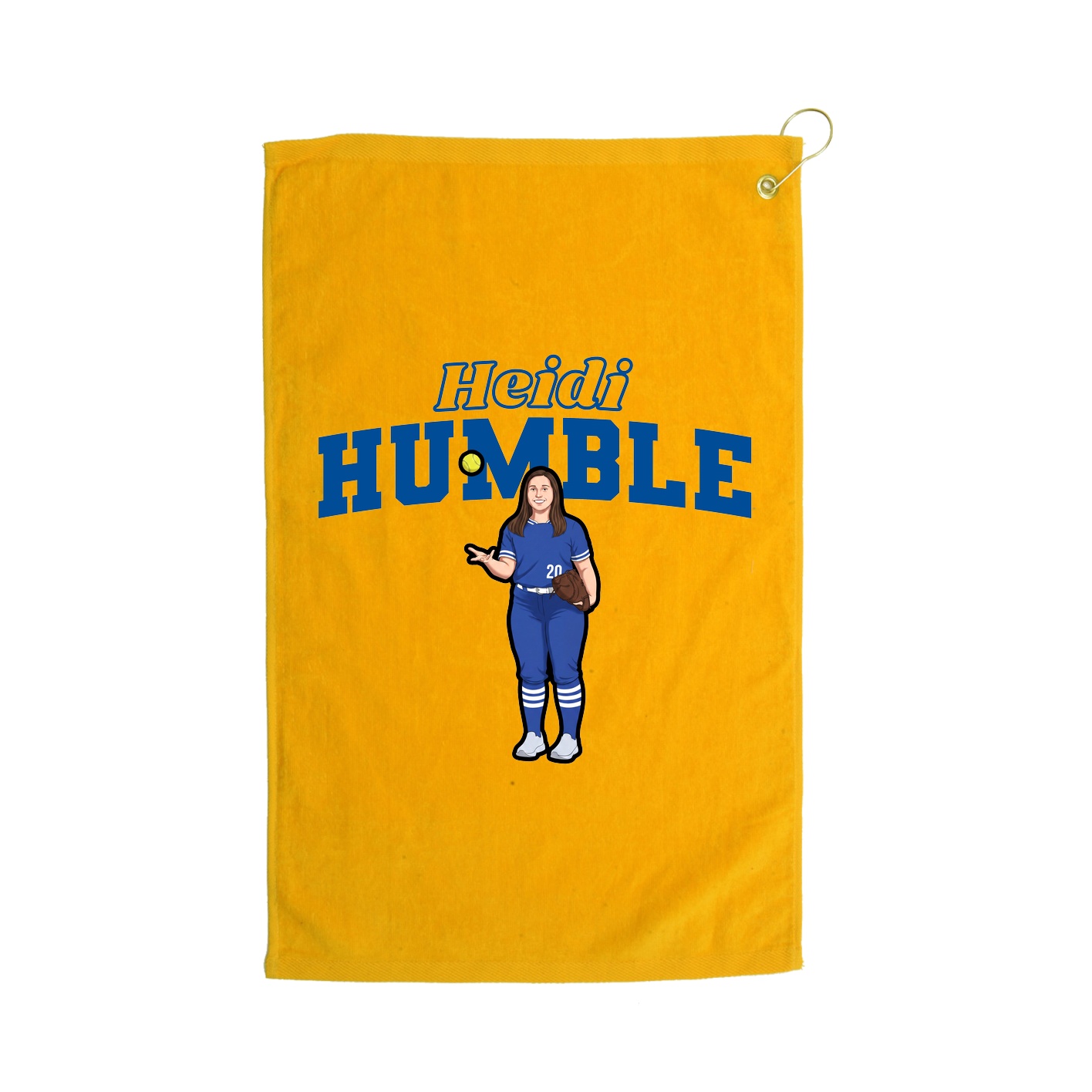 Golf Towel — Name Arch in Gold