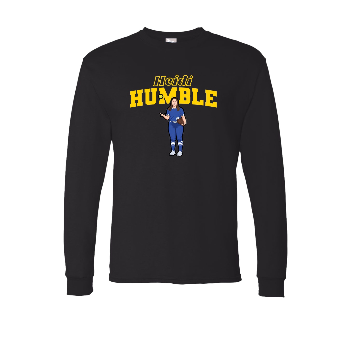 Long Sleeve Tee — Name Arch in Black