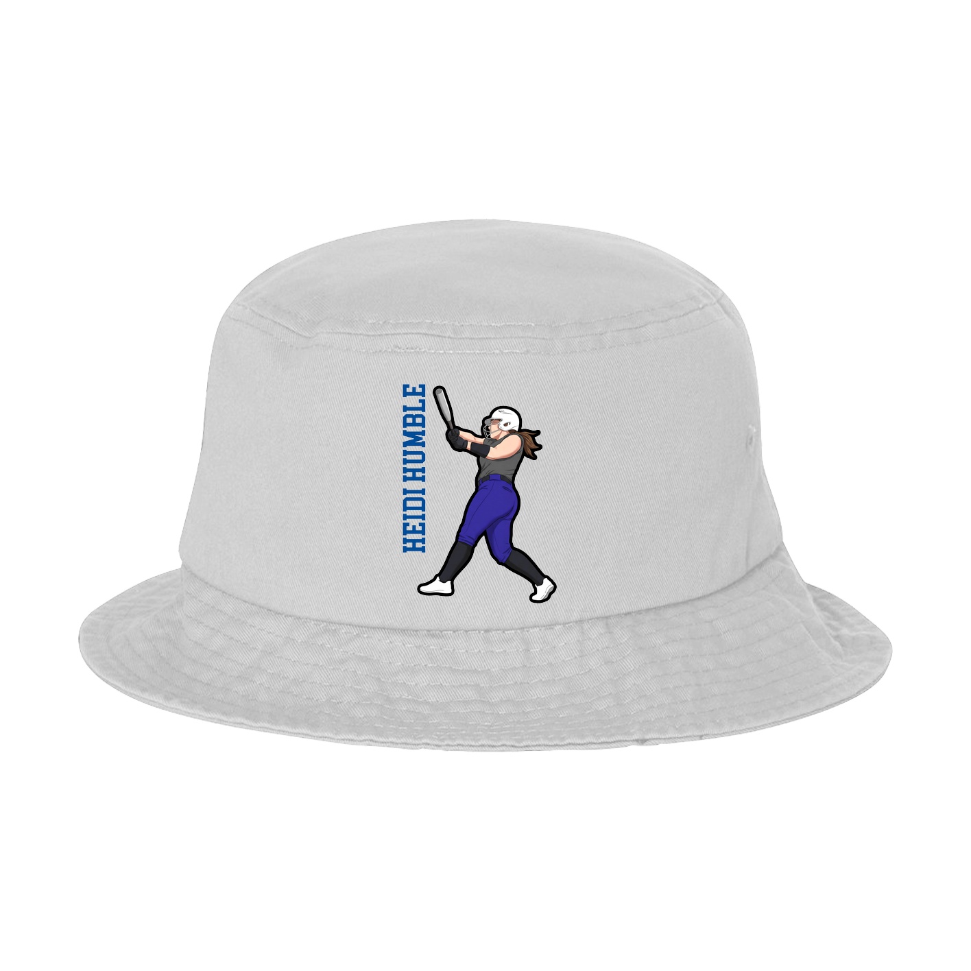 Bucket Cap — Name Vertical in White