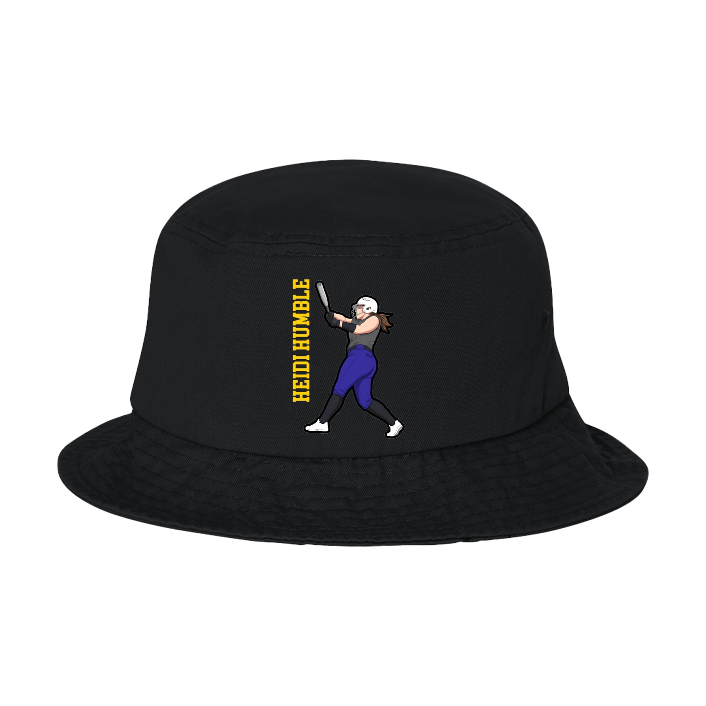 Bucket Cap — Name Vertical in Black