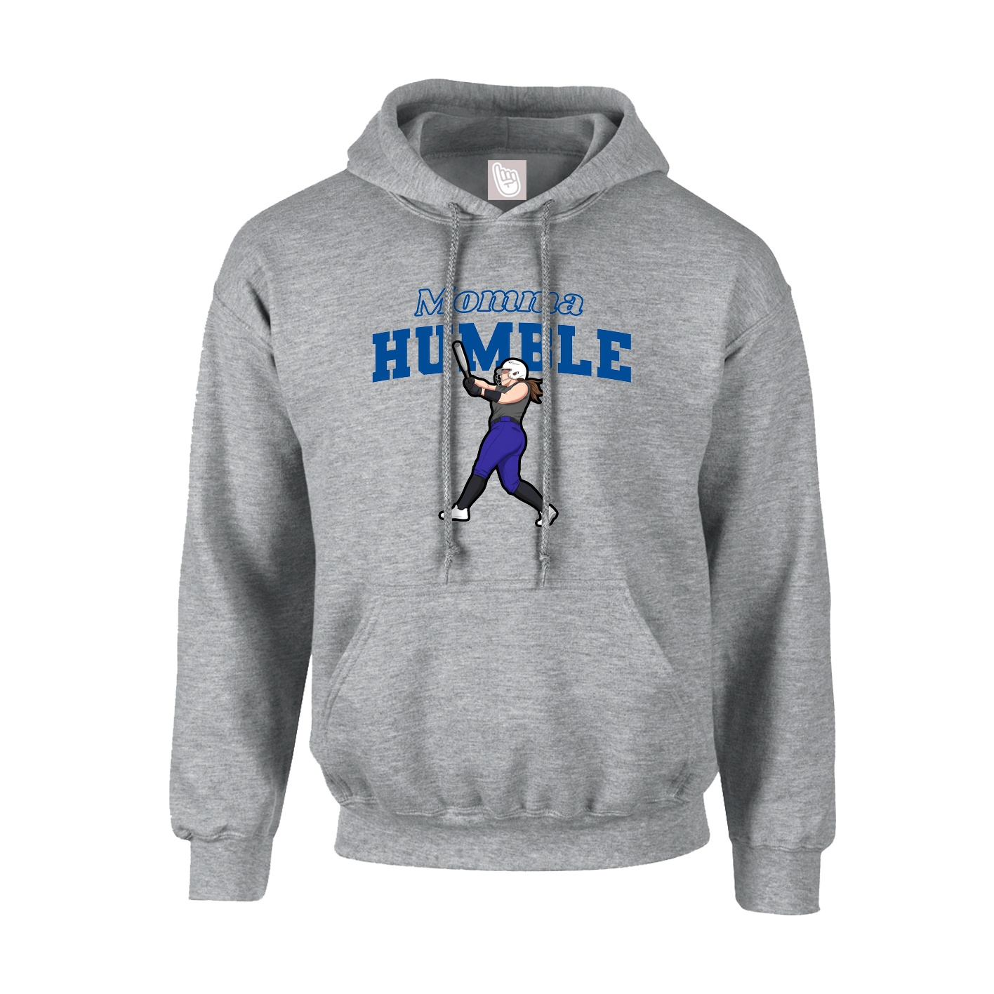 Youth Hoodie — Mothers Day Block in Grey
