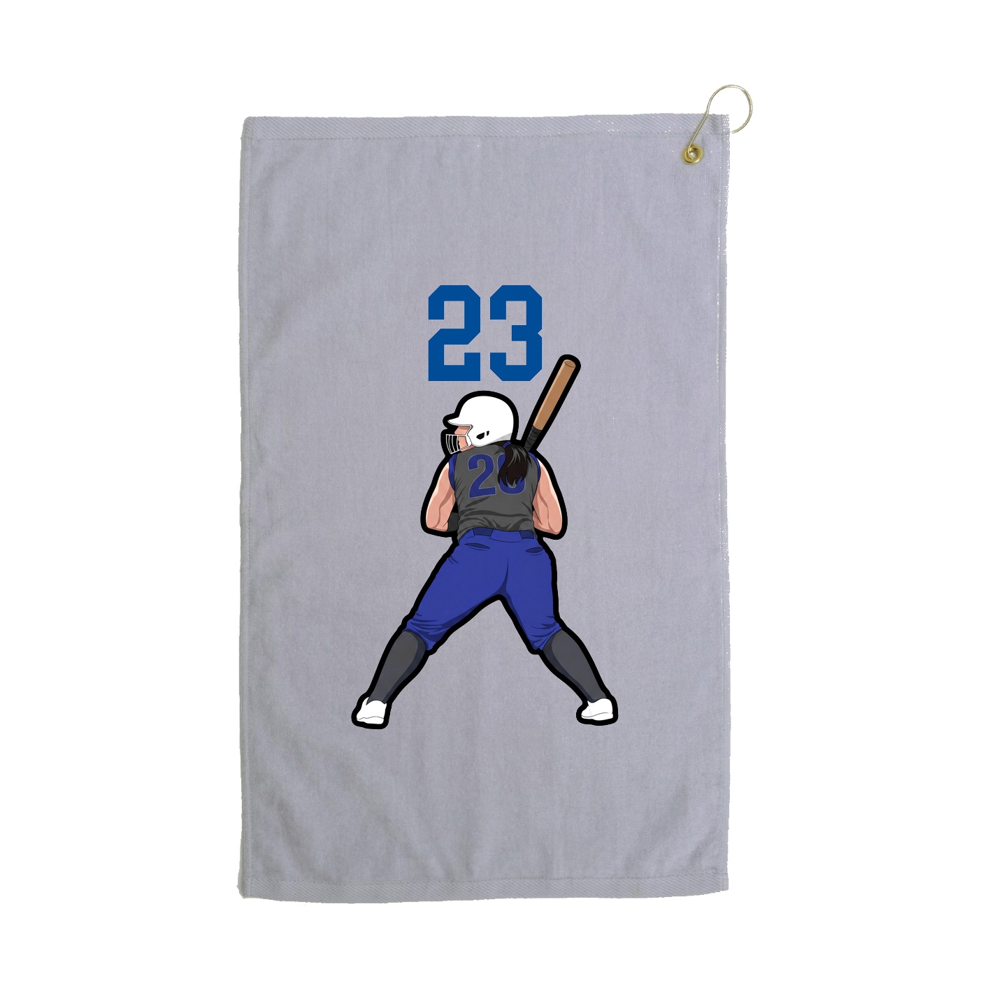 Golf Towel — Number Top in Grey