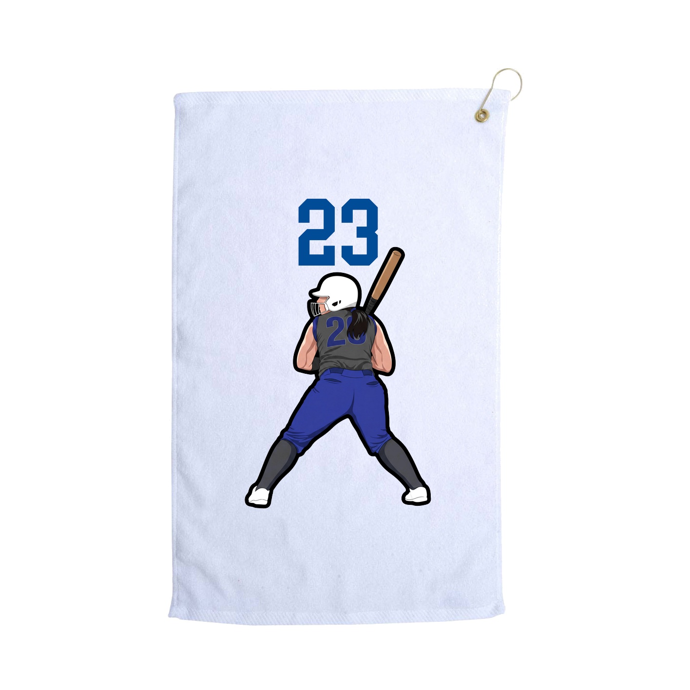 Golf Towel — Number Top in White