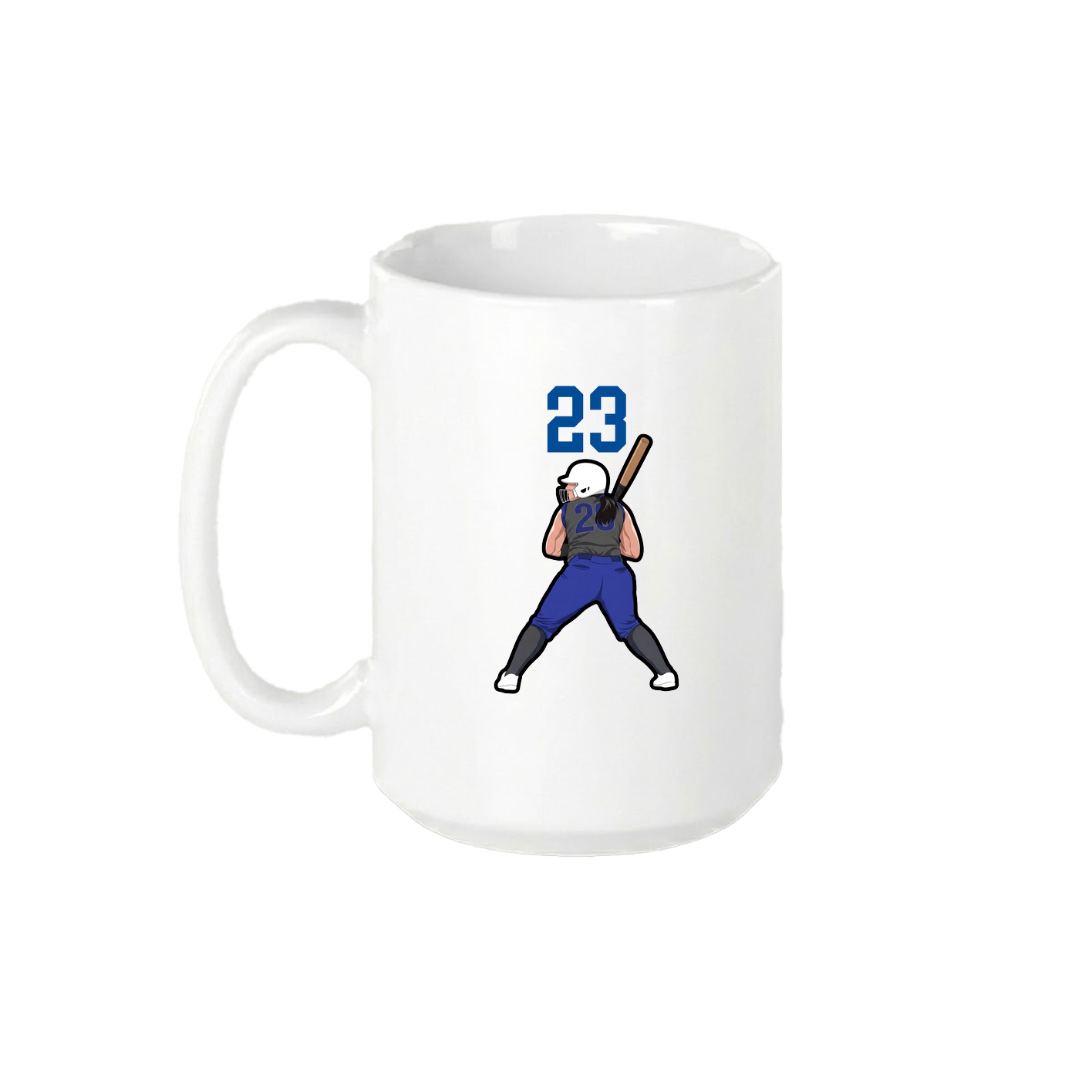 15oz Coffee Mug — Number Top in White