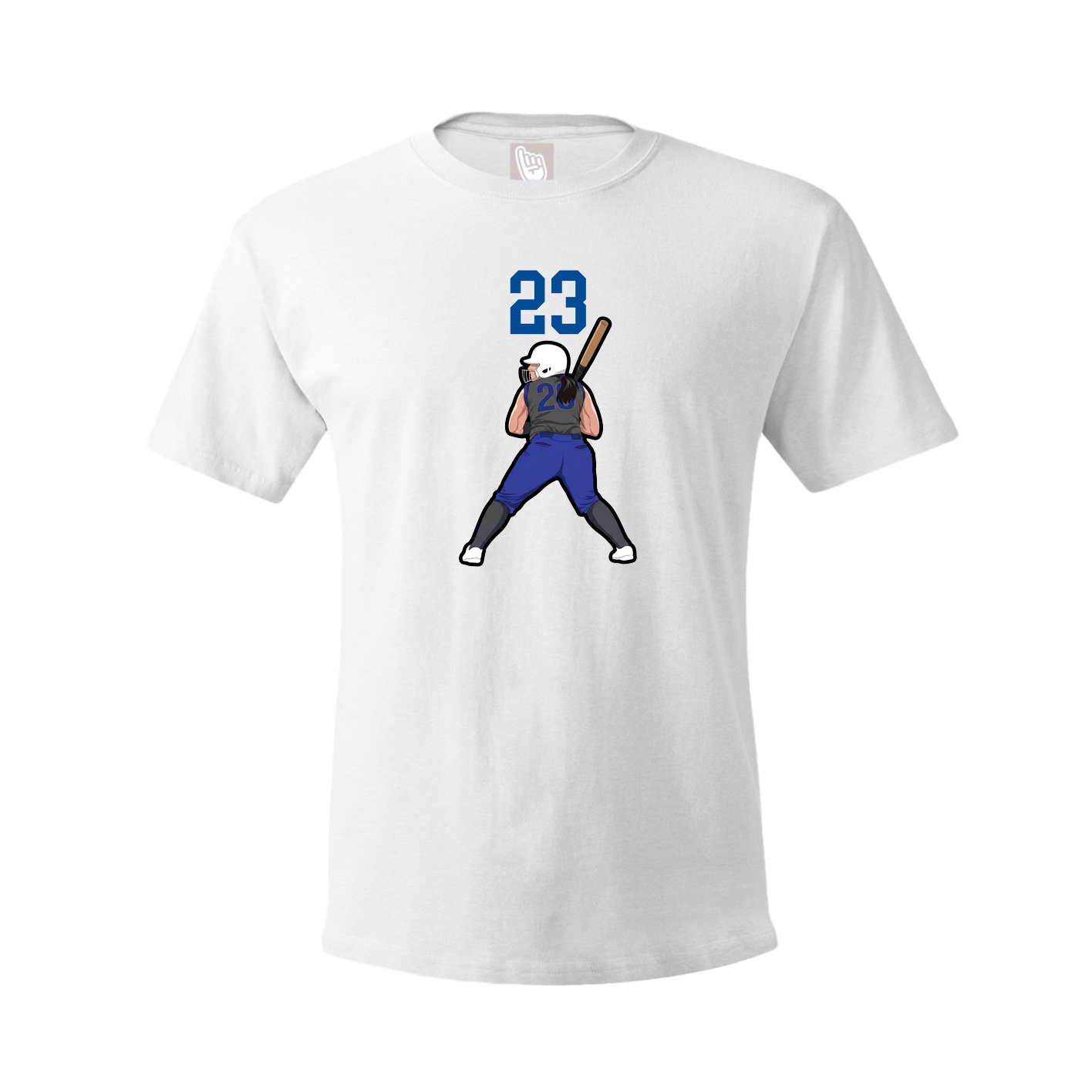 Youth Tee — Number Top in White
