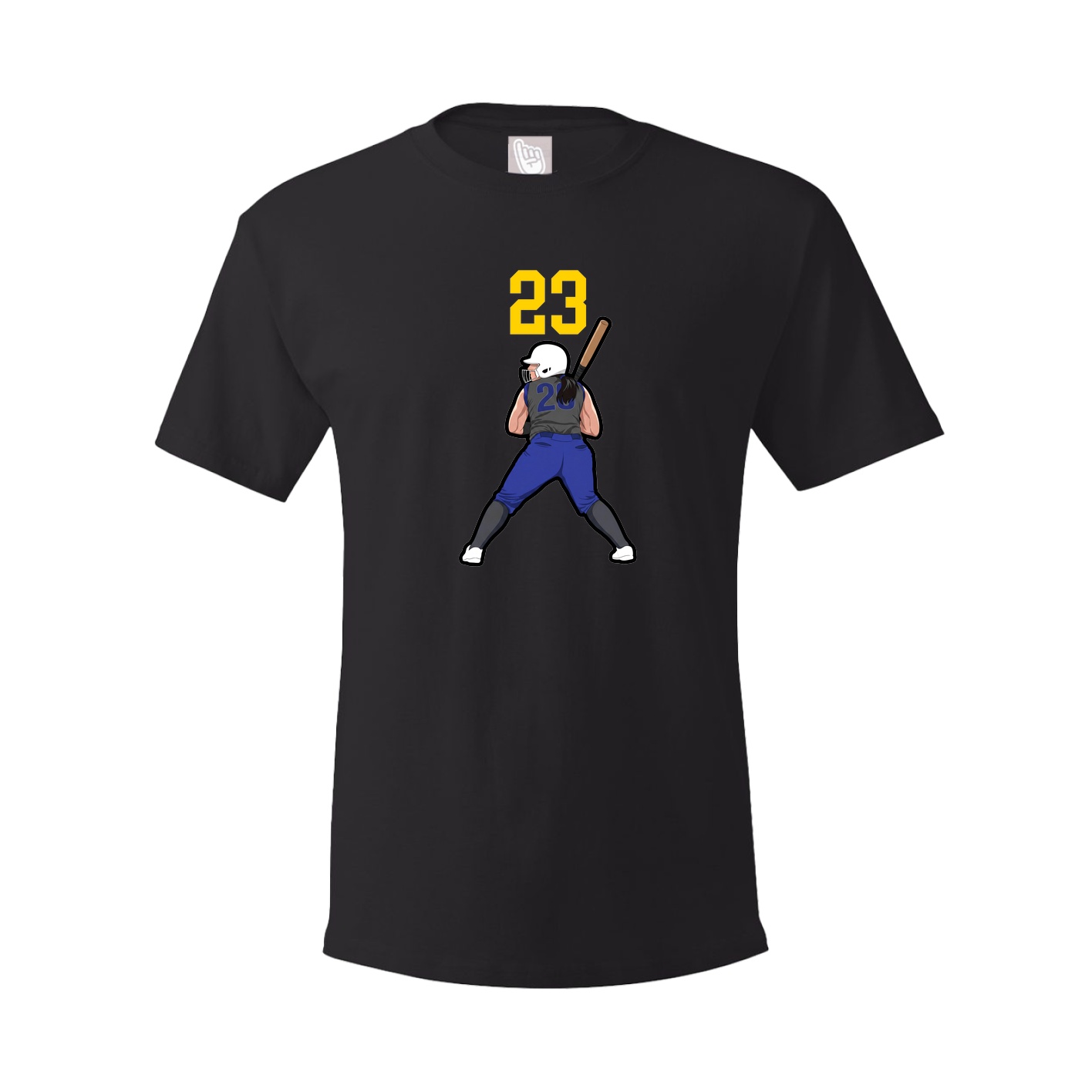 Youth Tee — Number Top in Black
