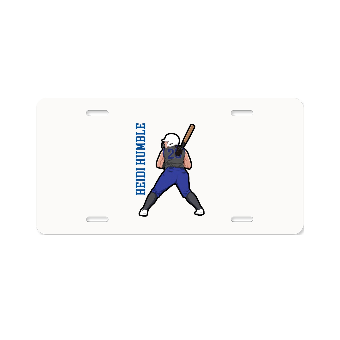 License Plate — Name Vertical in Classic
