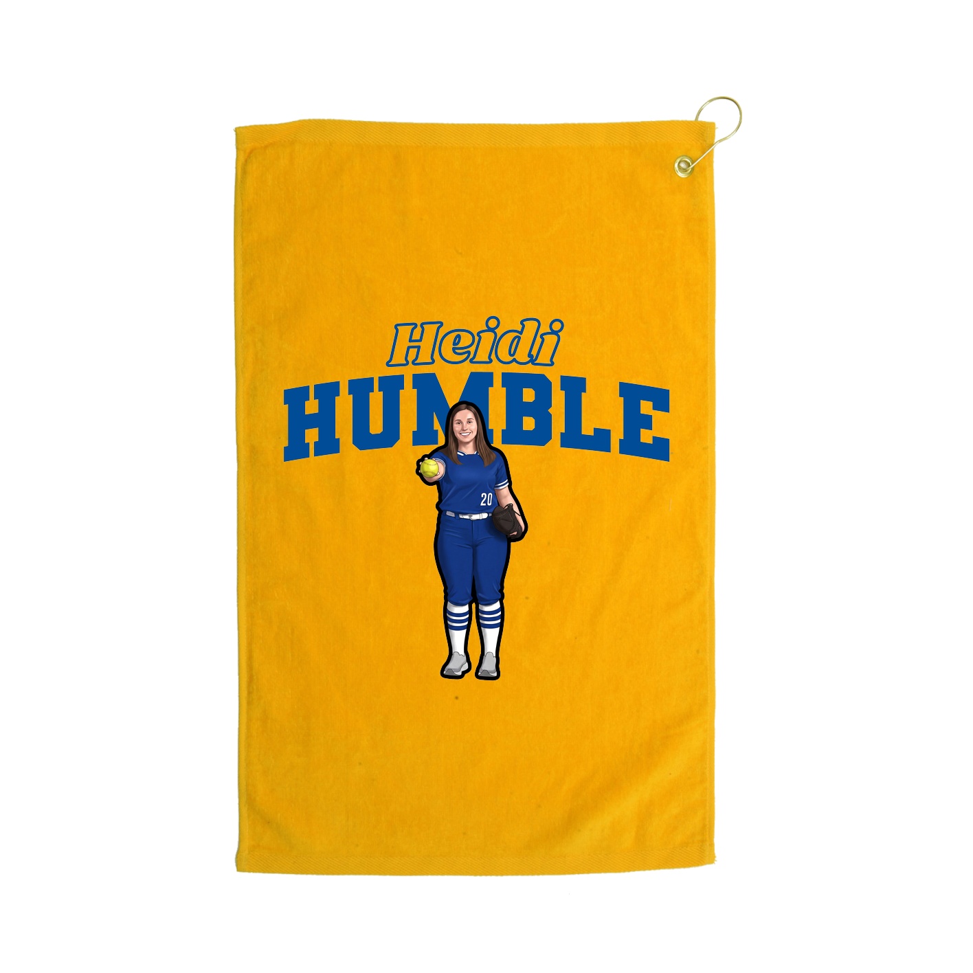 Golf Towel — Name Arch in Gold