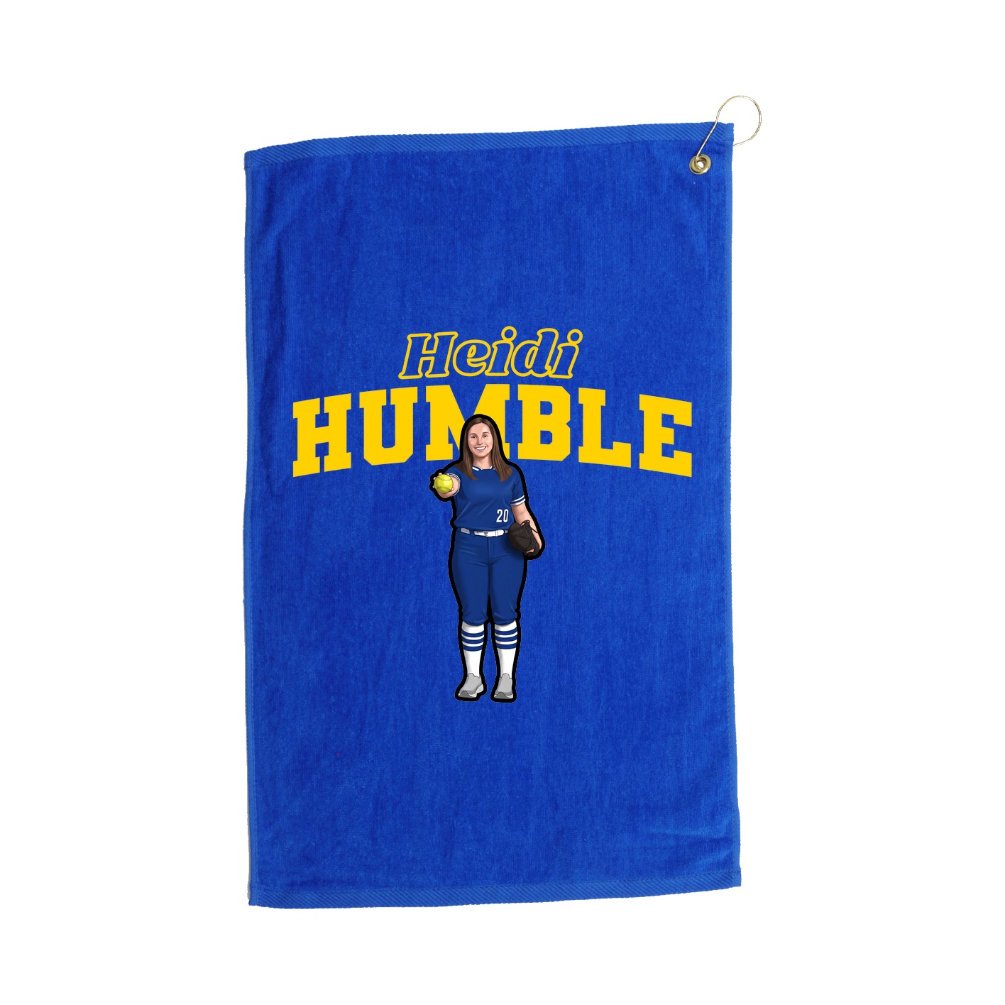 Golf Towel — Name Arch in Royal
