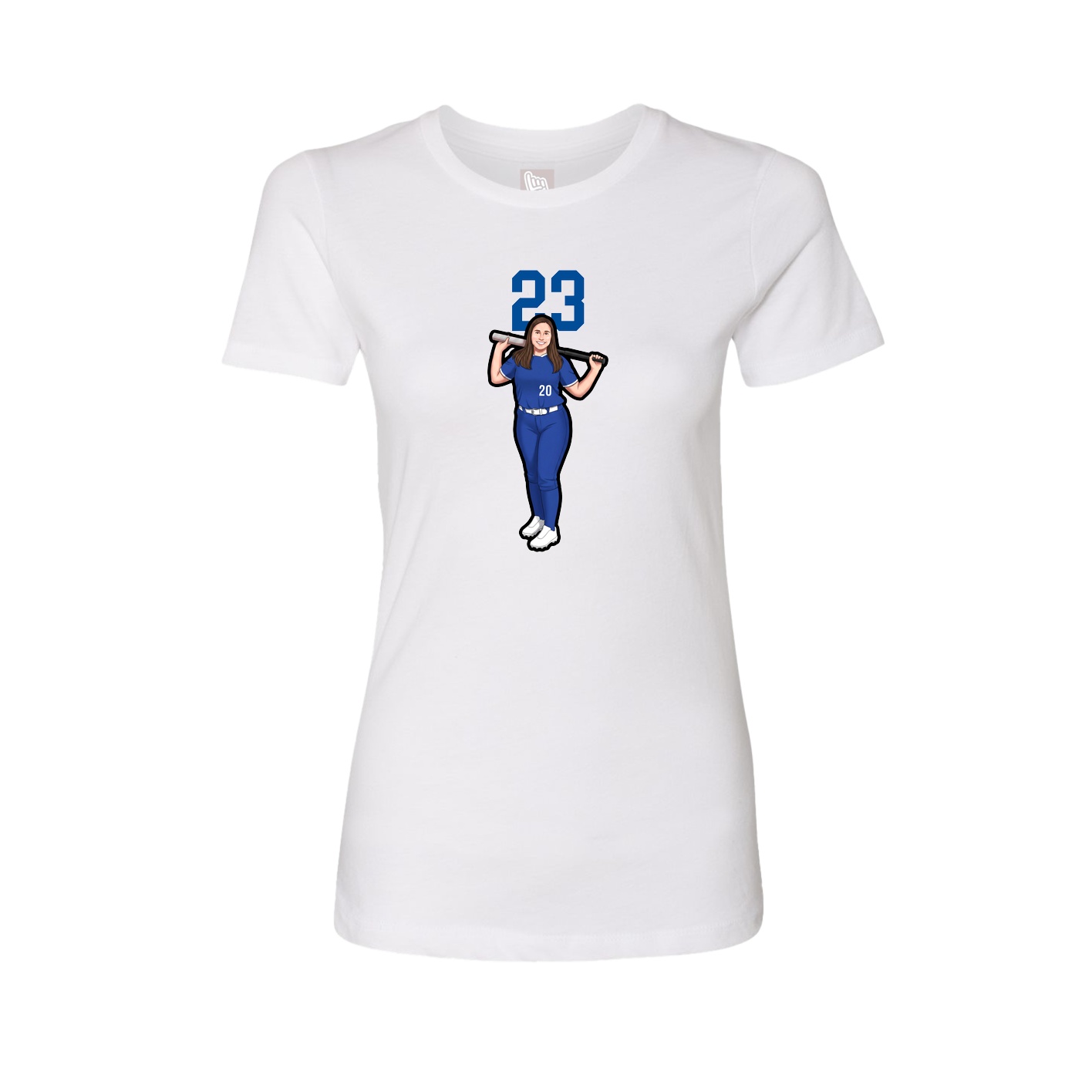 Womens Tee — Number Top in White