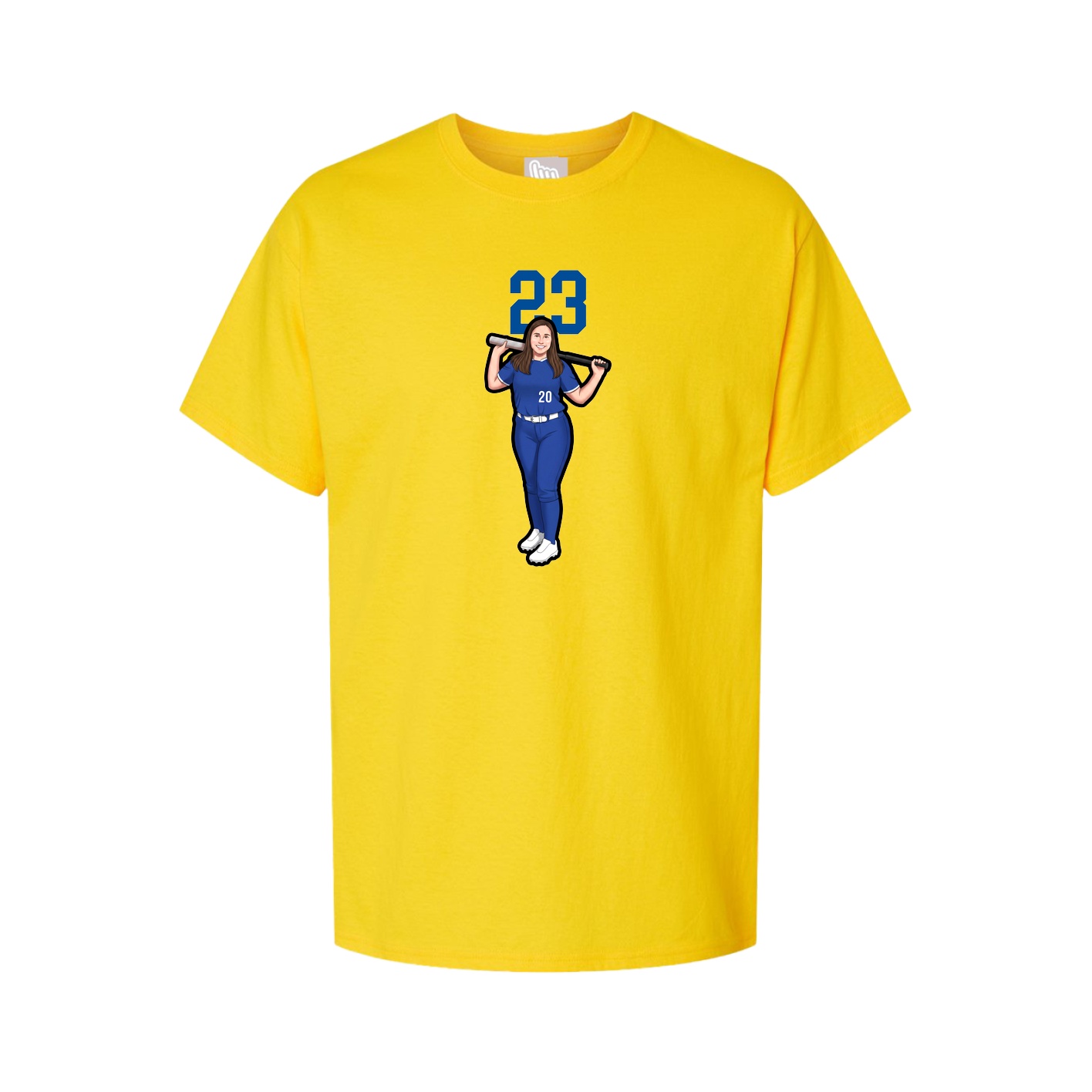 Youth Tee — Number Top in Gold