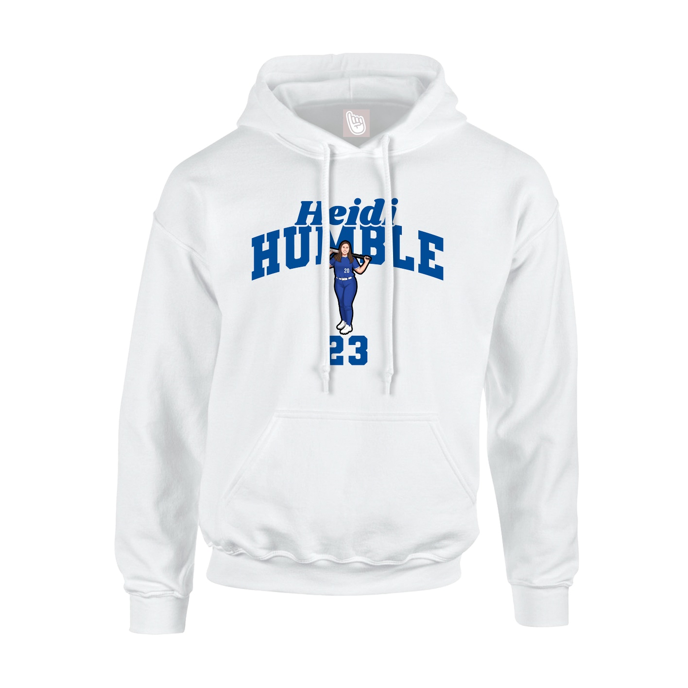 Youth Hoodie — Signature Arch in White
