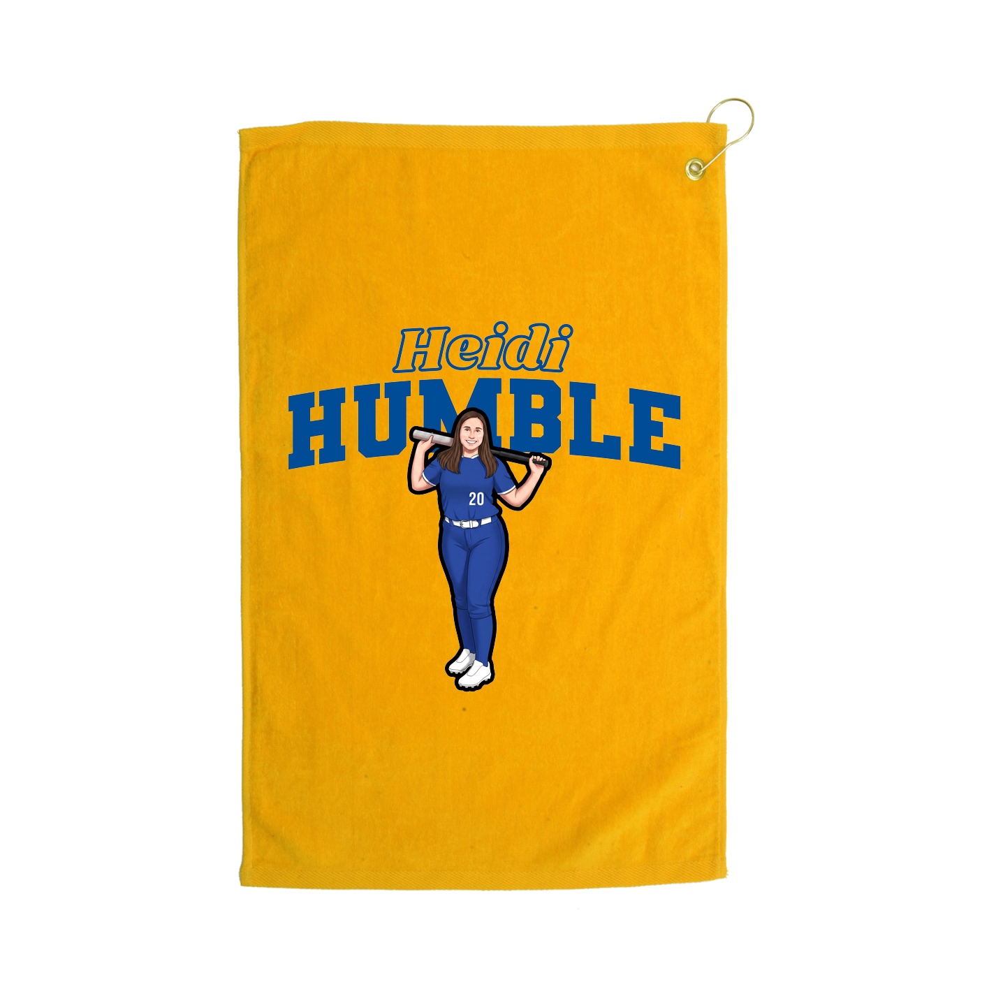 Golf Towel — Name Arch in Gold