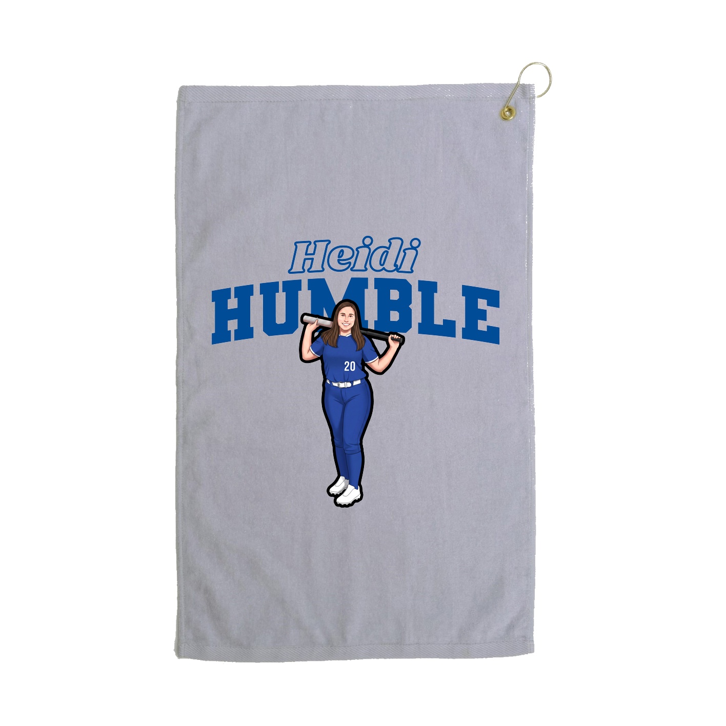 Golf Towel — Name Arch in Grey