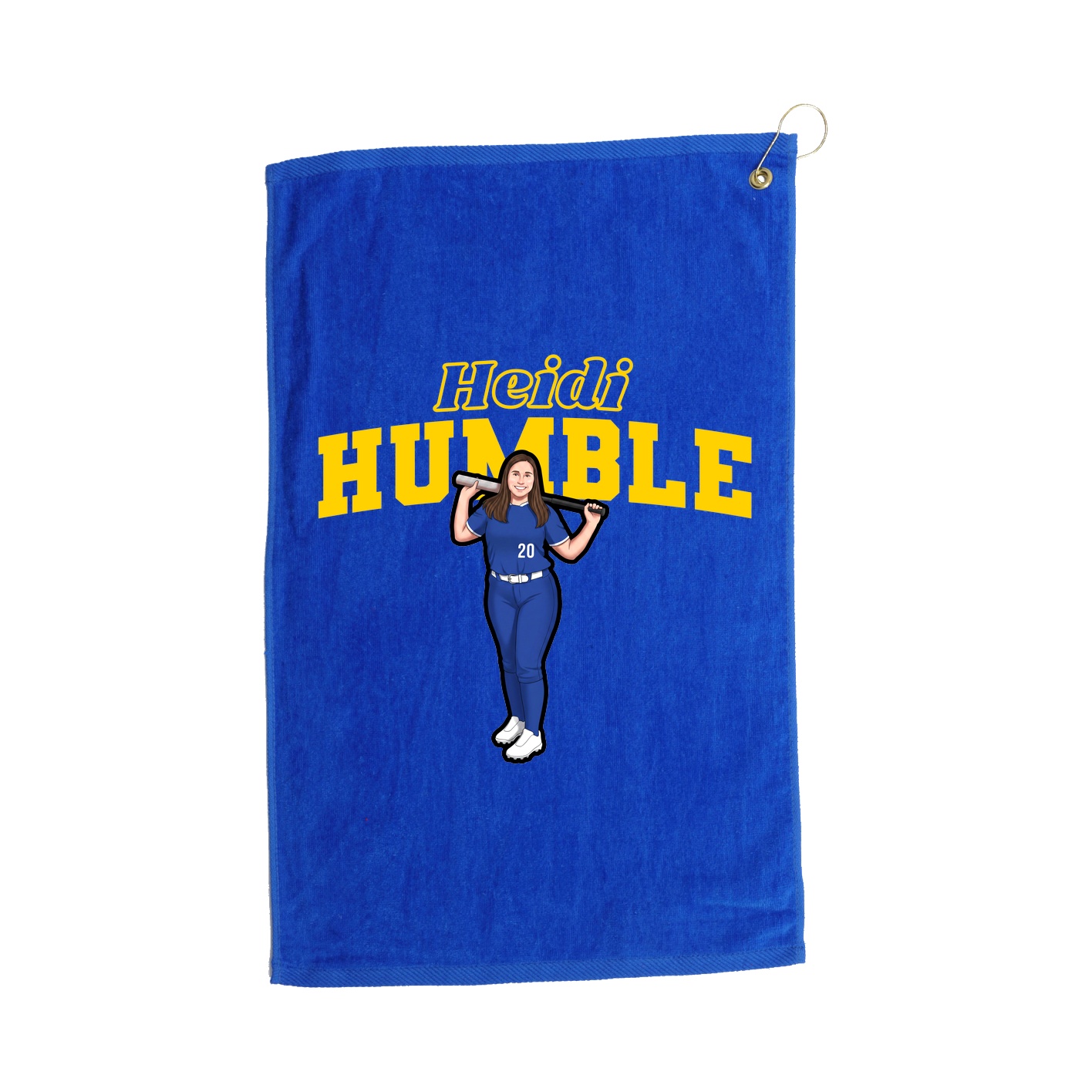 Golf Towel — Name Arch in Royal