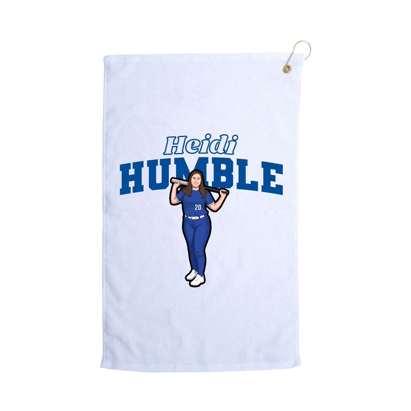 Golf Towel — Name Arch in White